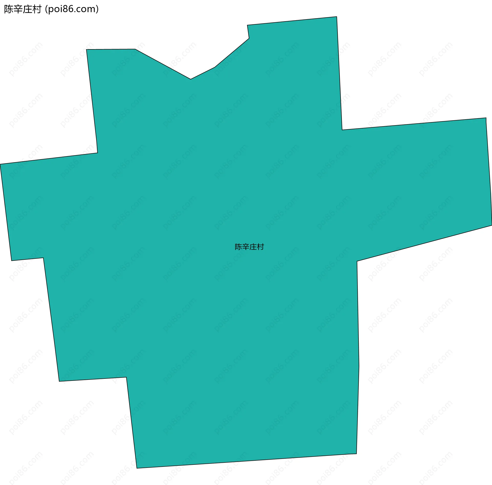 陈辛庄村边界地图