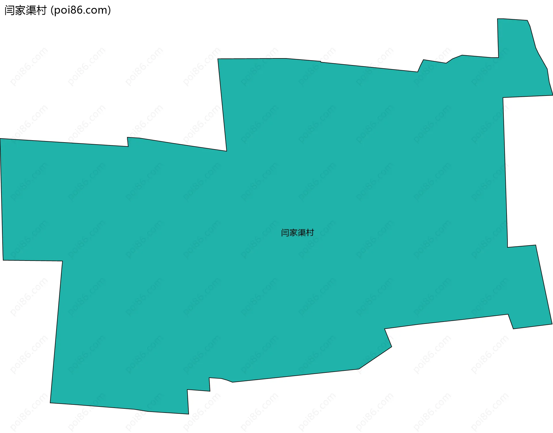 闫家渠村边界地图