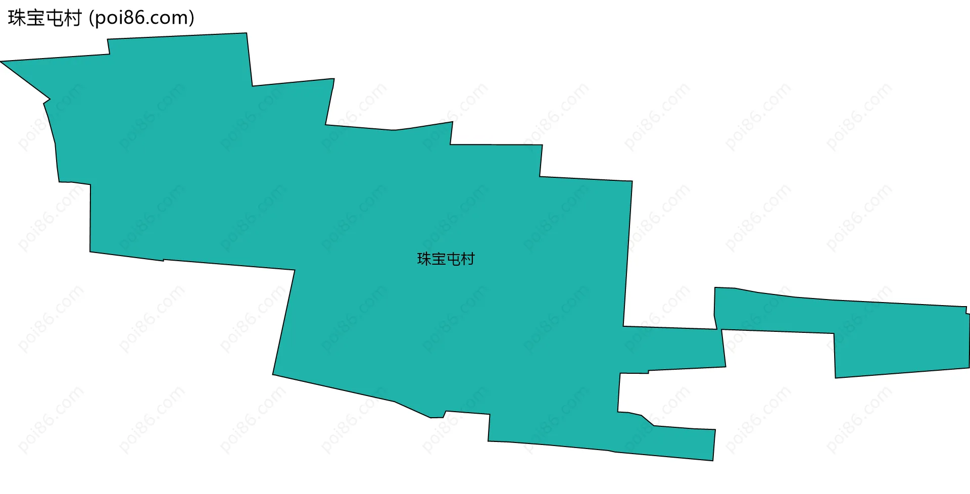 珠宝屯村边界地图