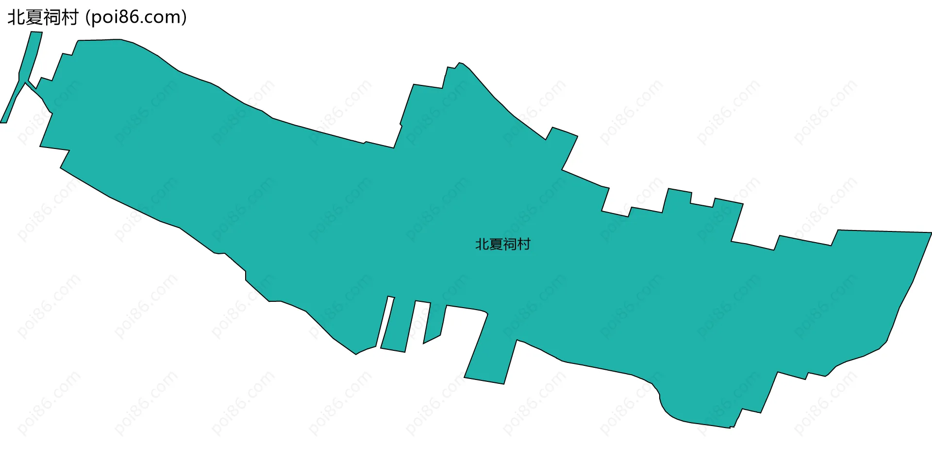 北夏祠村边界地图