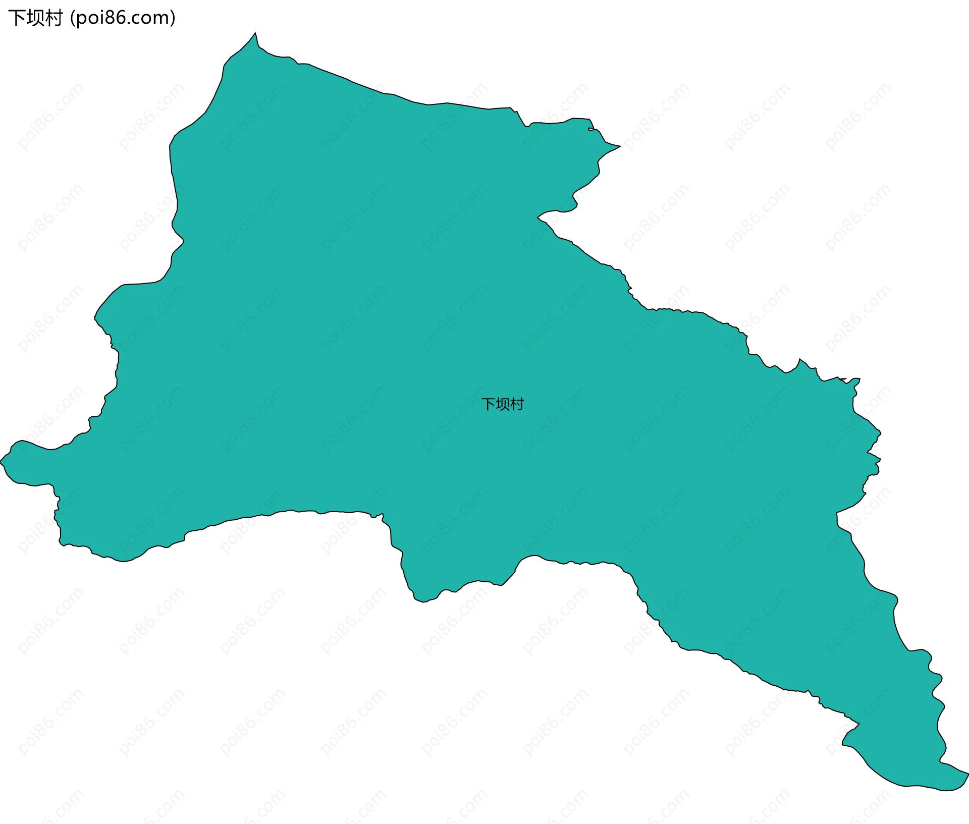 下坝村边界地图