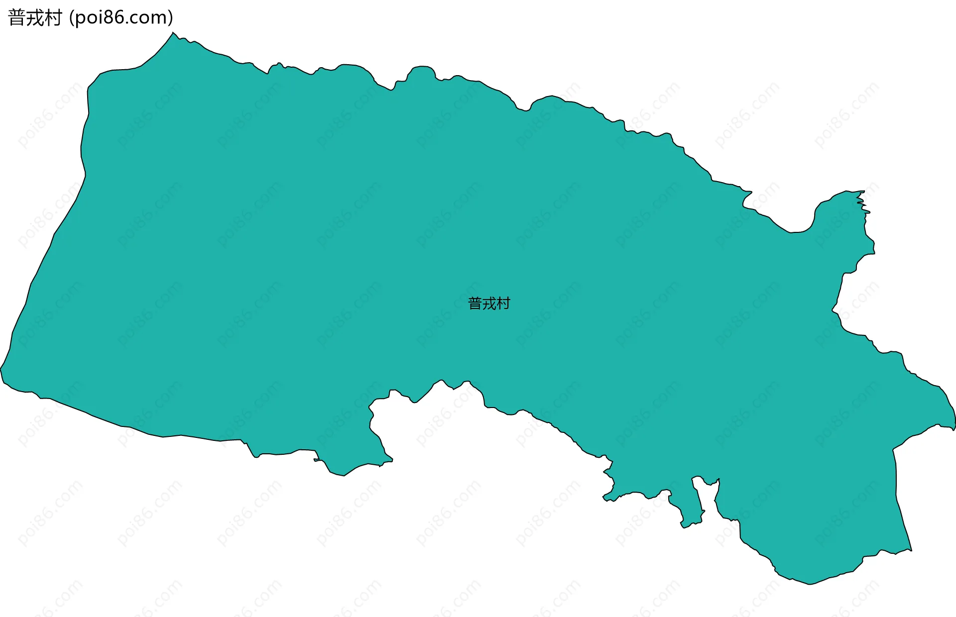 普戎村边界地图