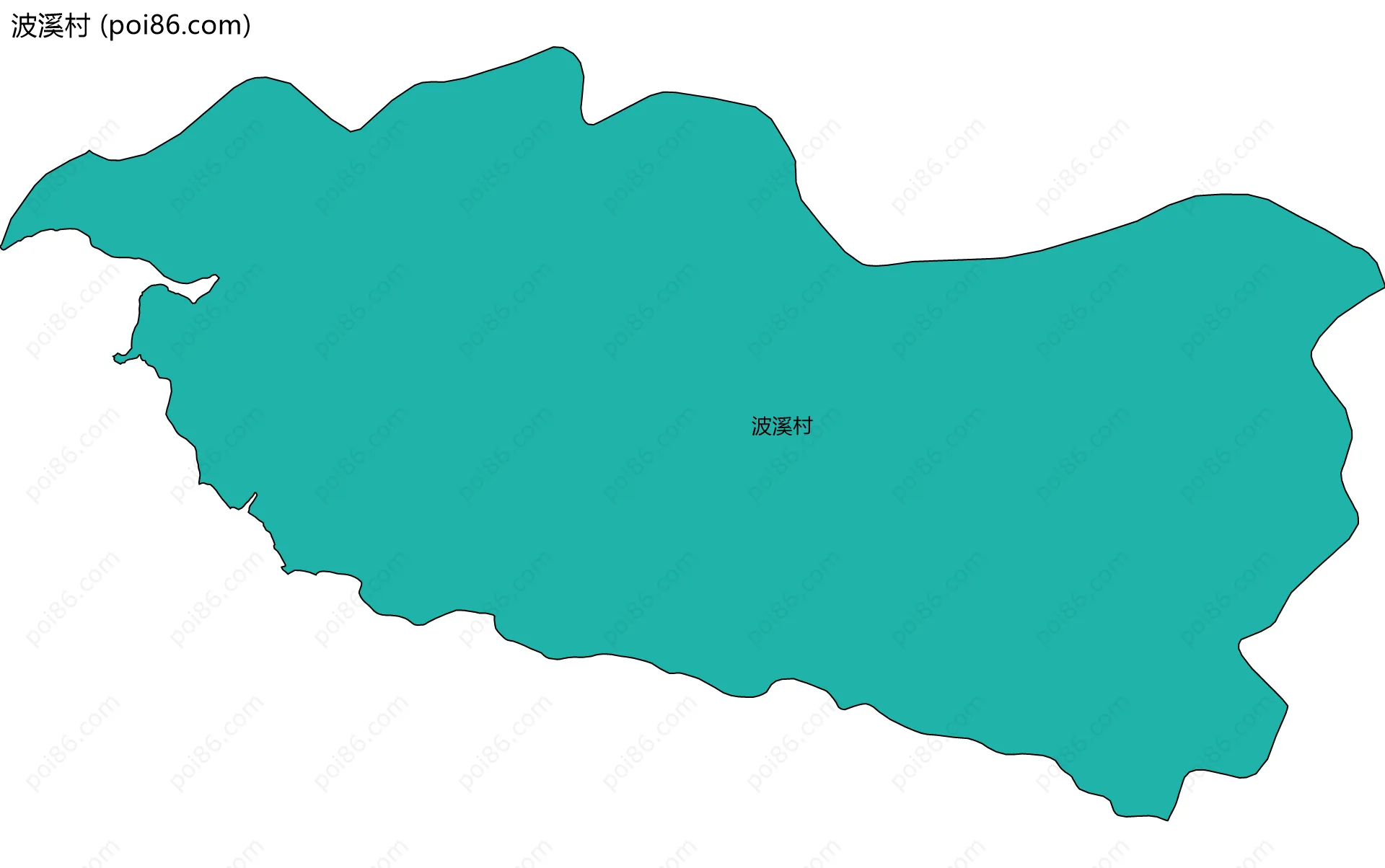 波溪村边界地图
