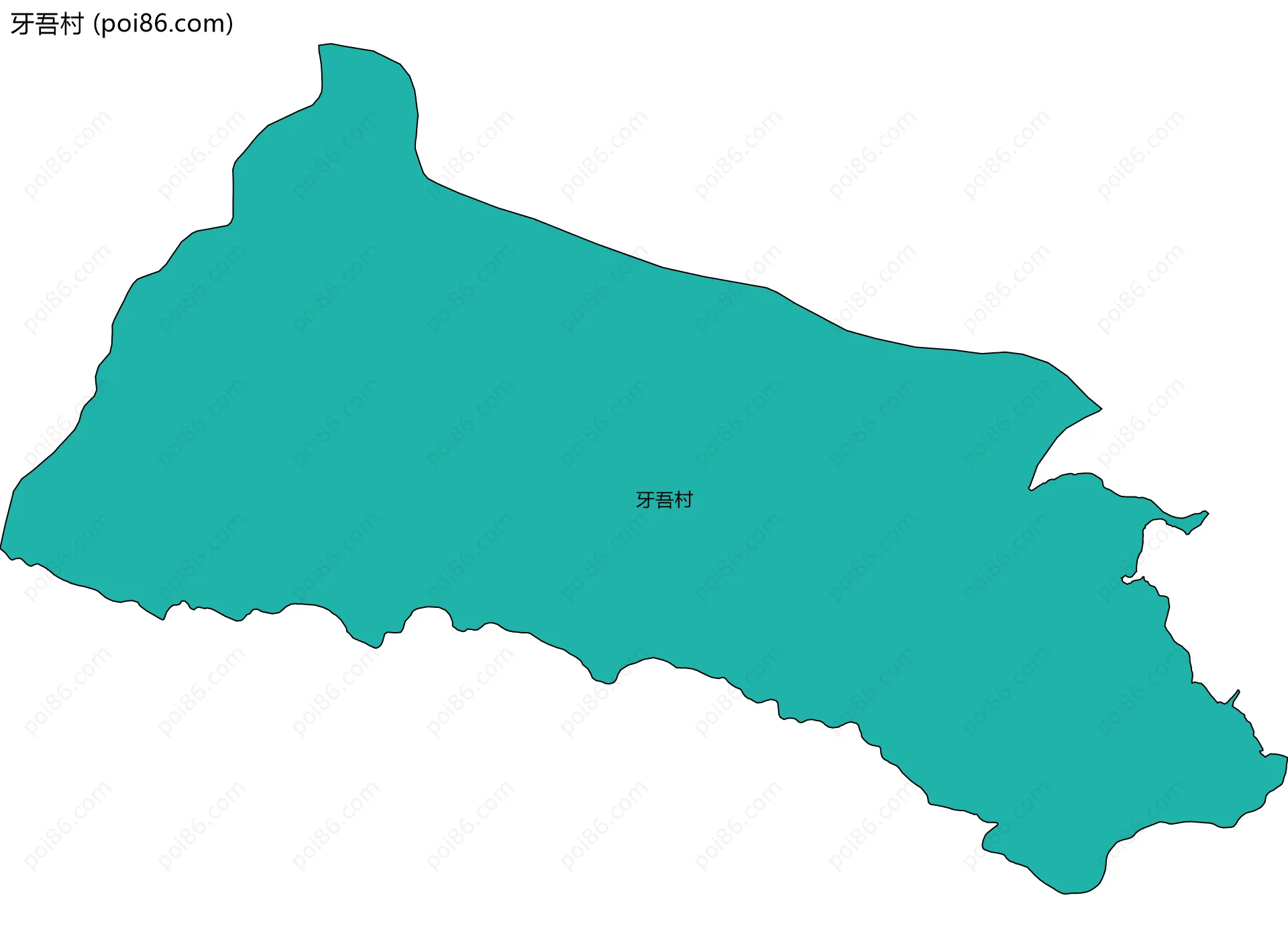 牙吾村边界地图