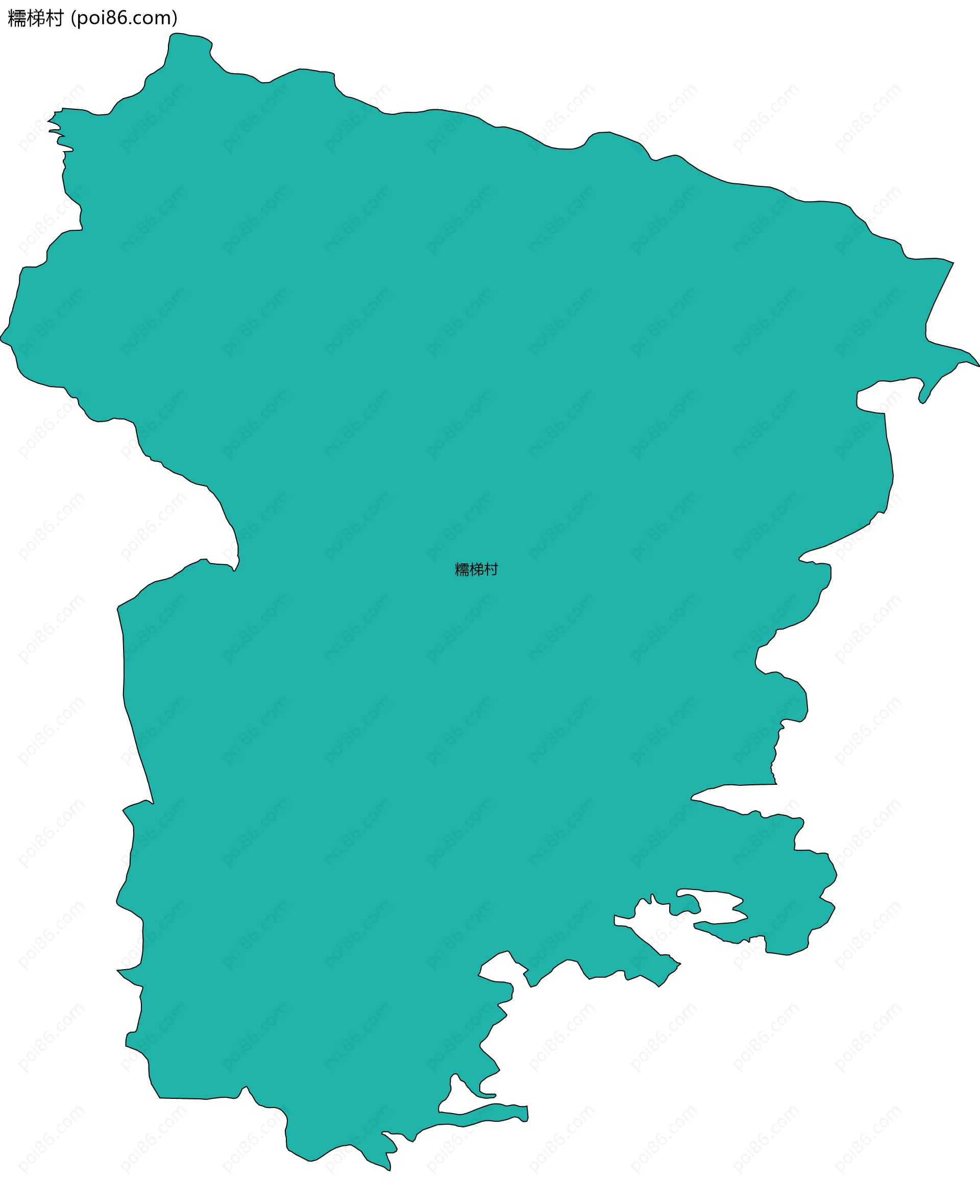 糯梯村边界地图