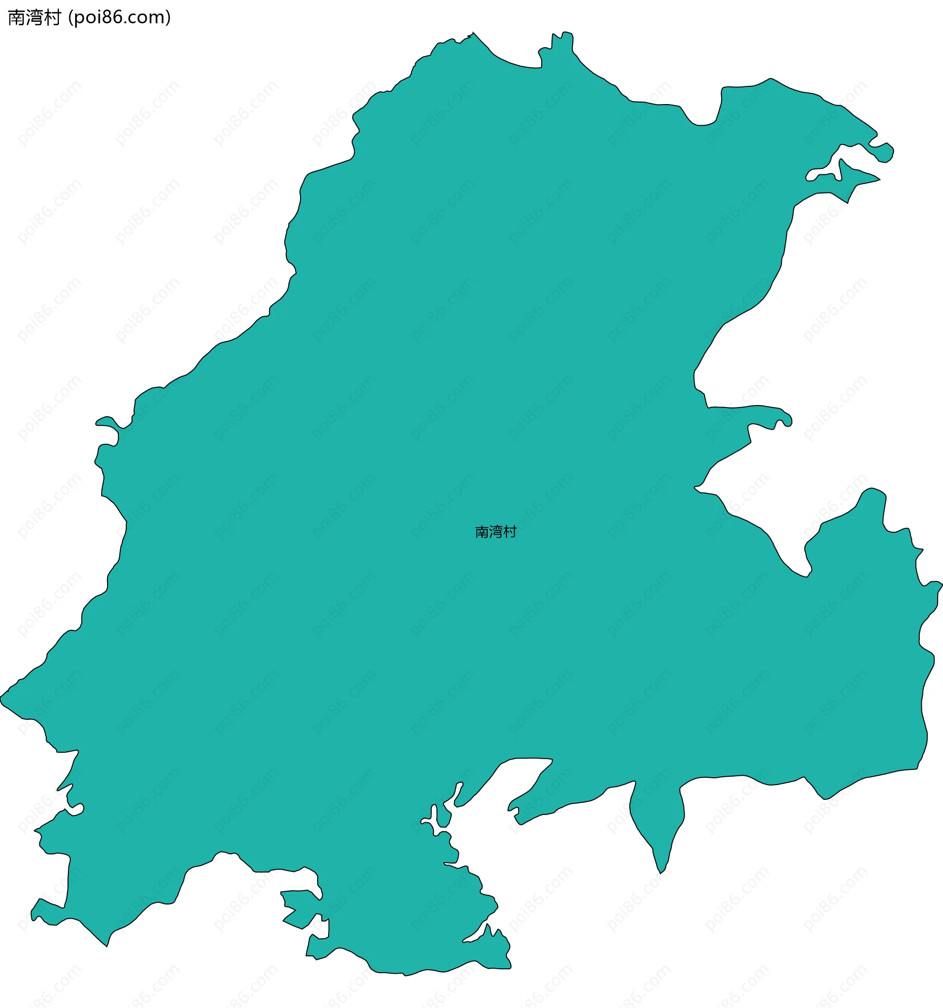 南湾村边界地图