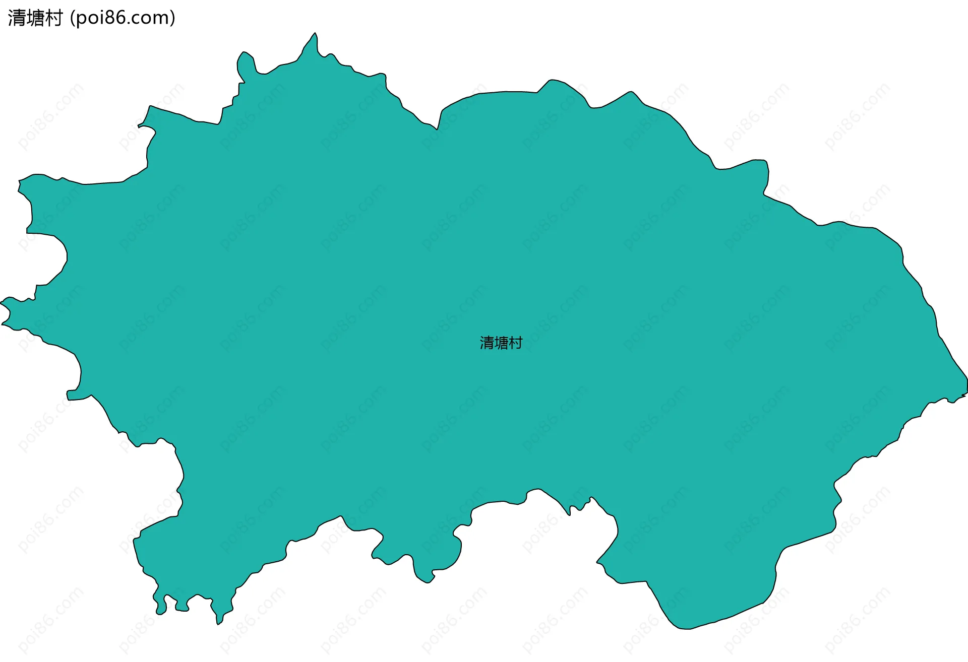 清塘村边界地图