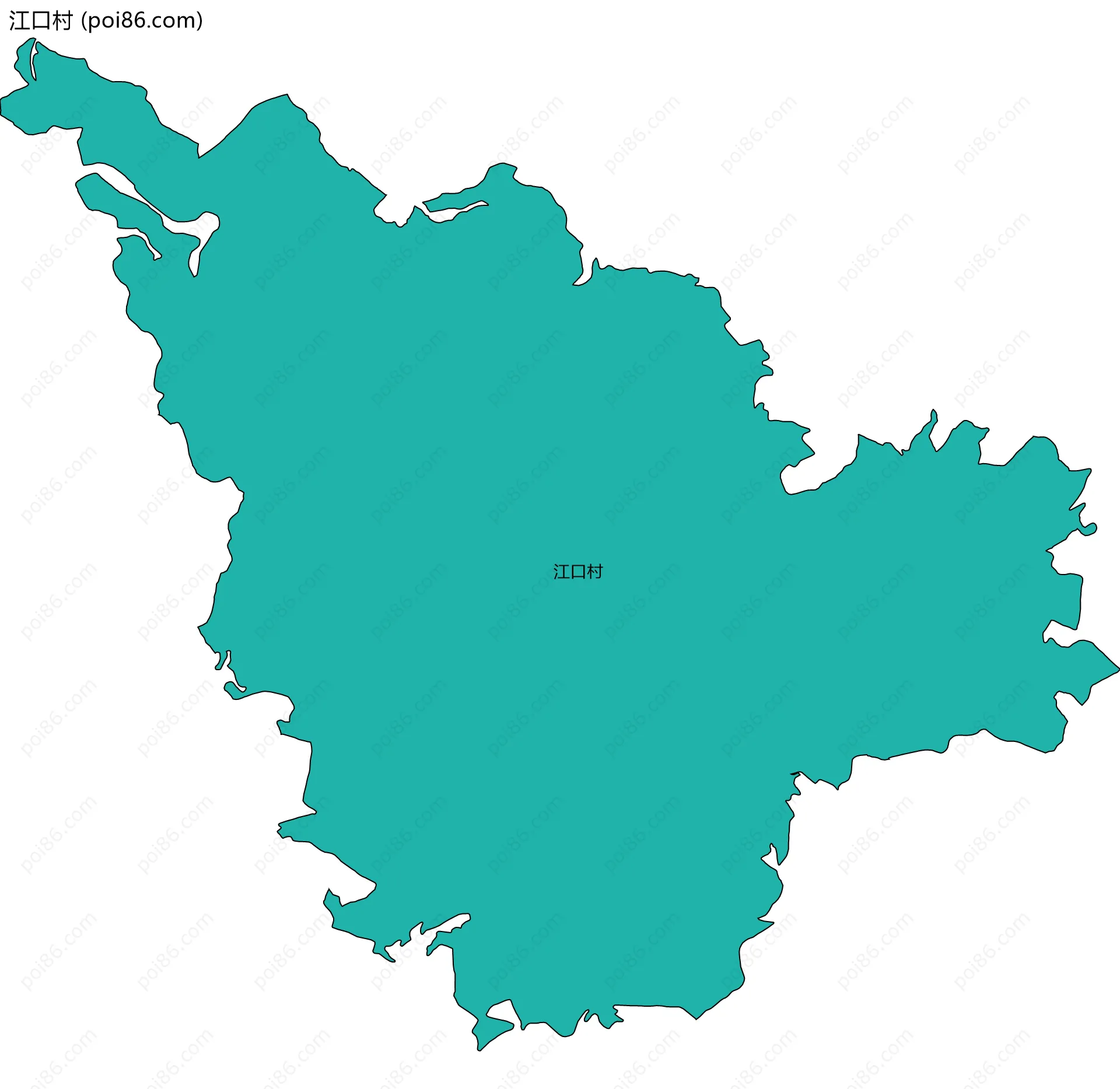 江口村边界地图