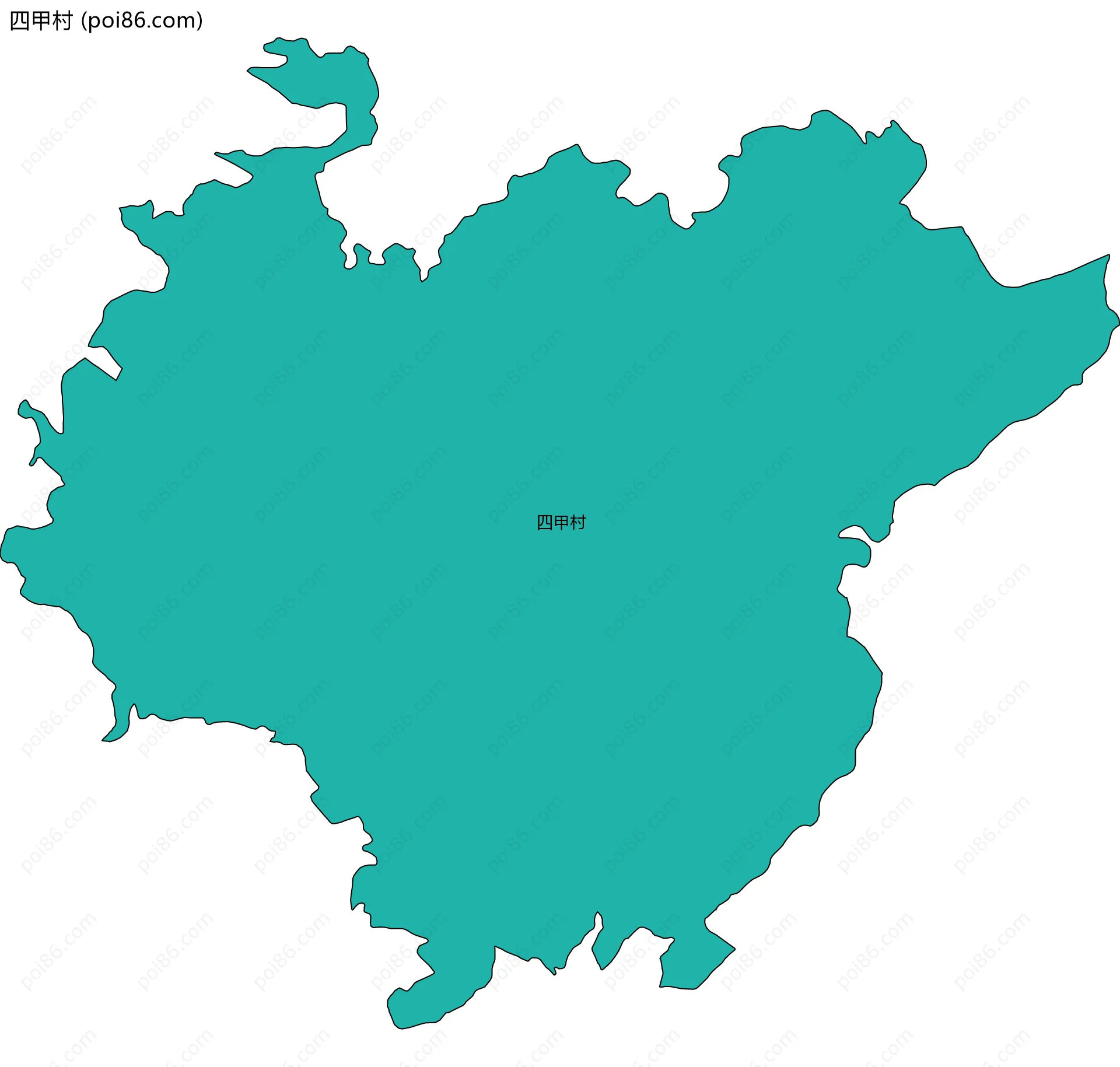 四甲村边界地图