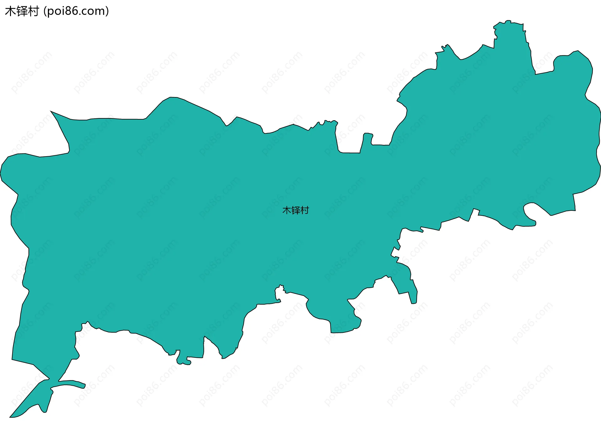 木铎村边界地图