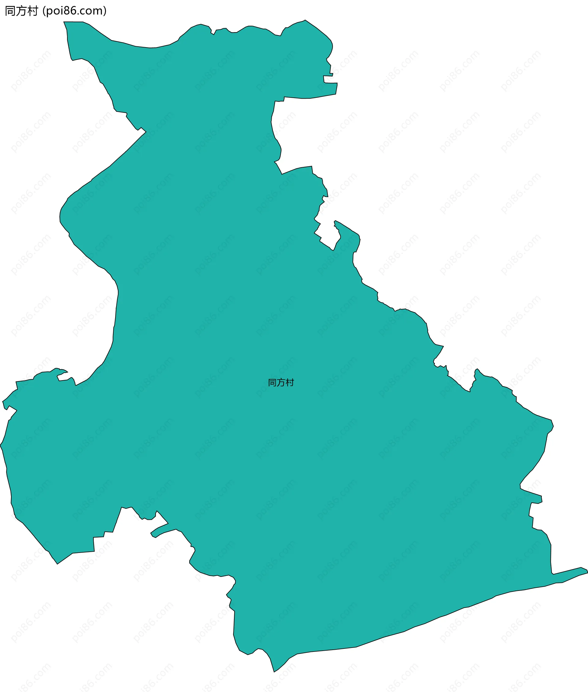 同方村边界地图