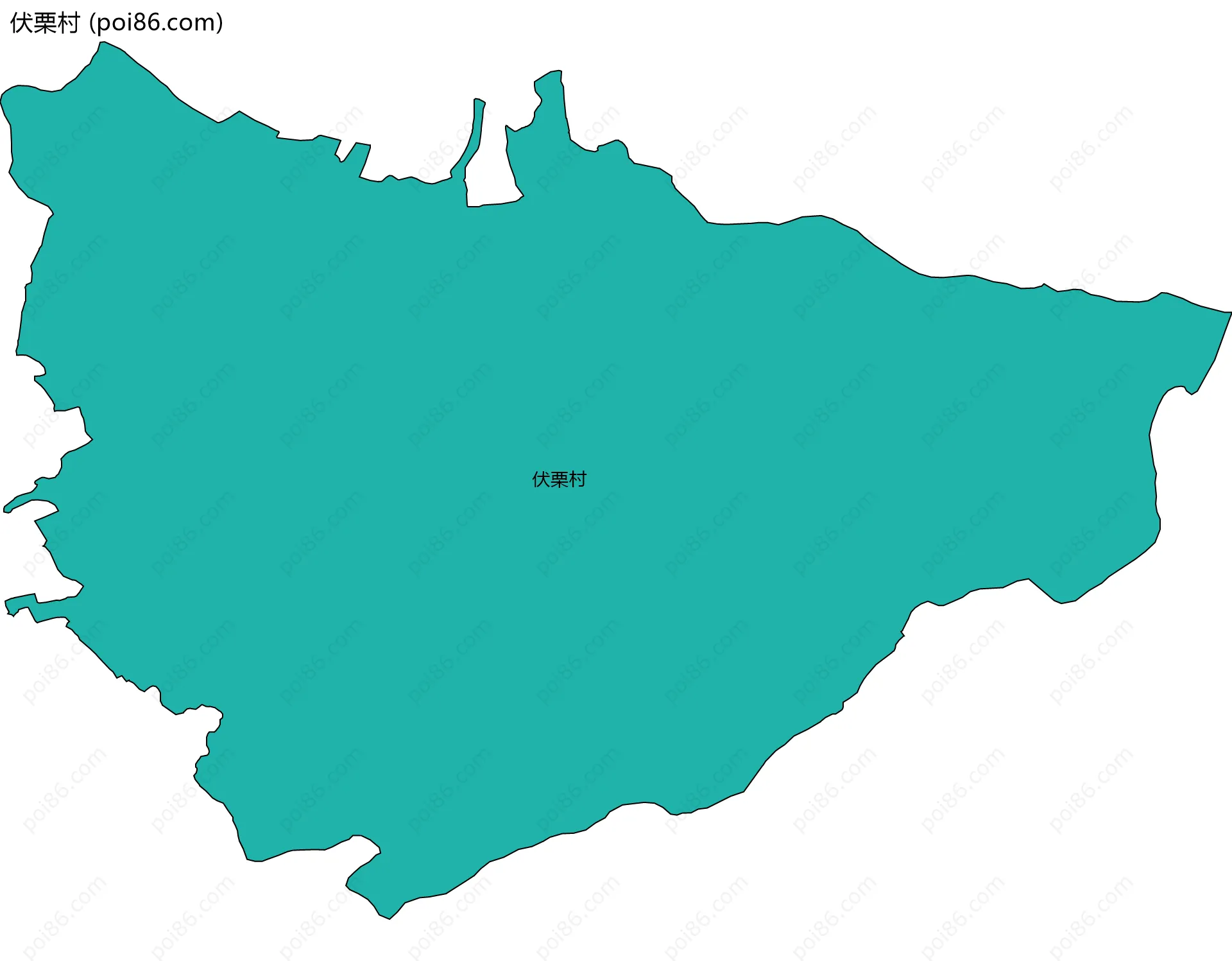 伏栗村边界地图