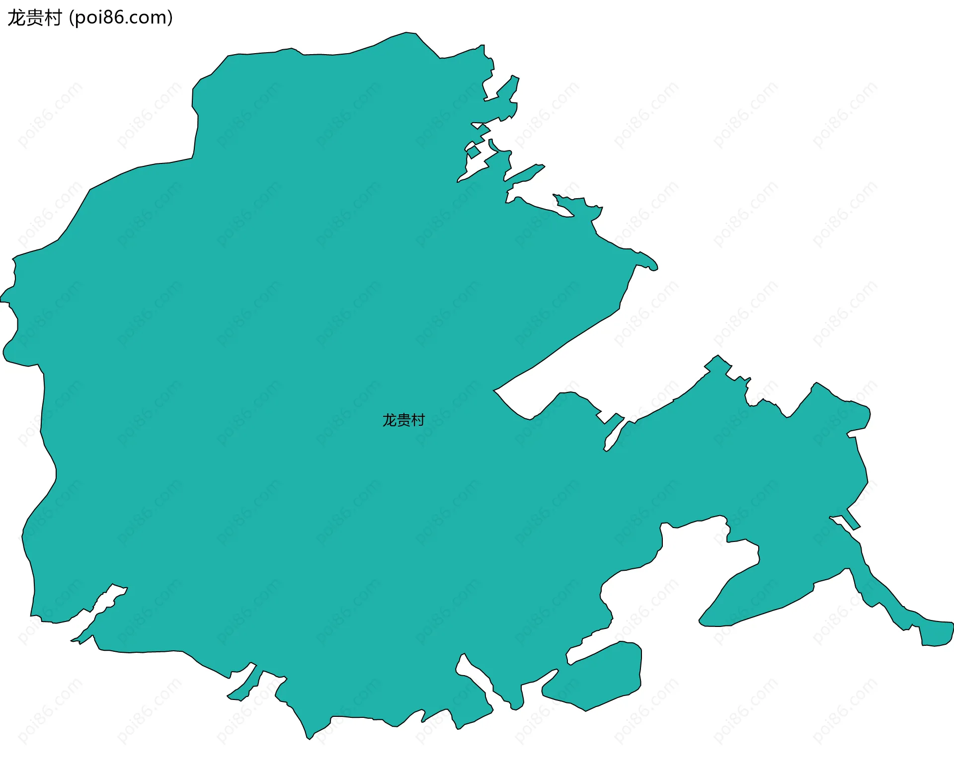 龙贵村边界地图