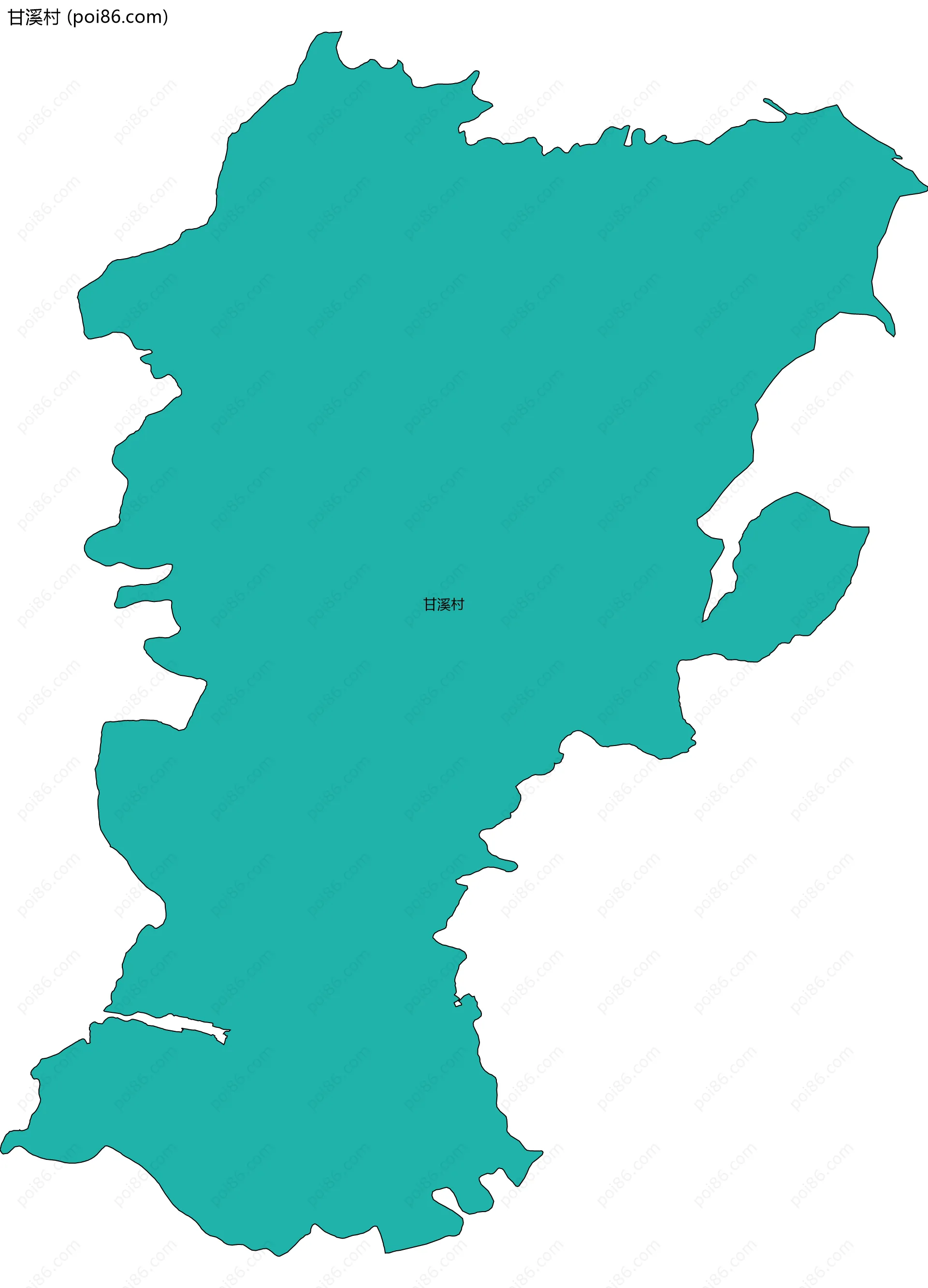 甘溪村边界地图