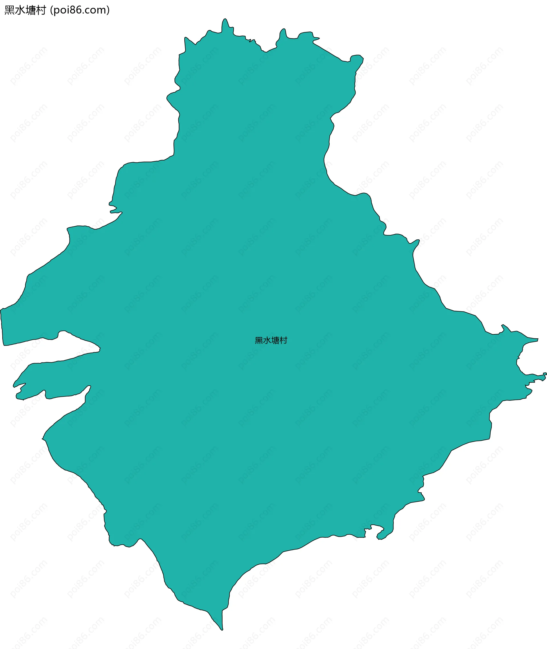 黑水塘村边界地图