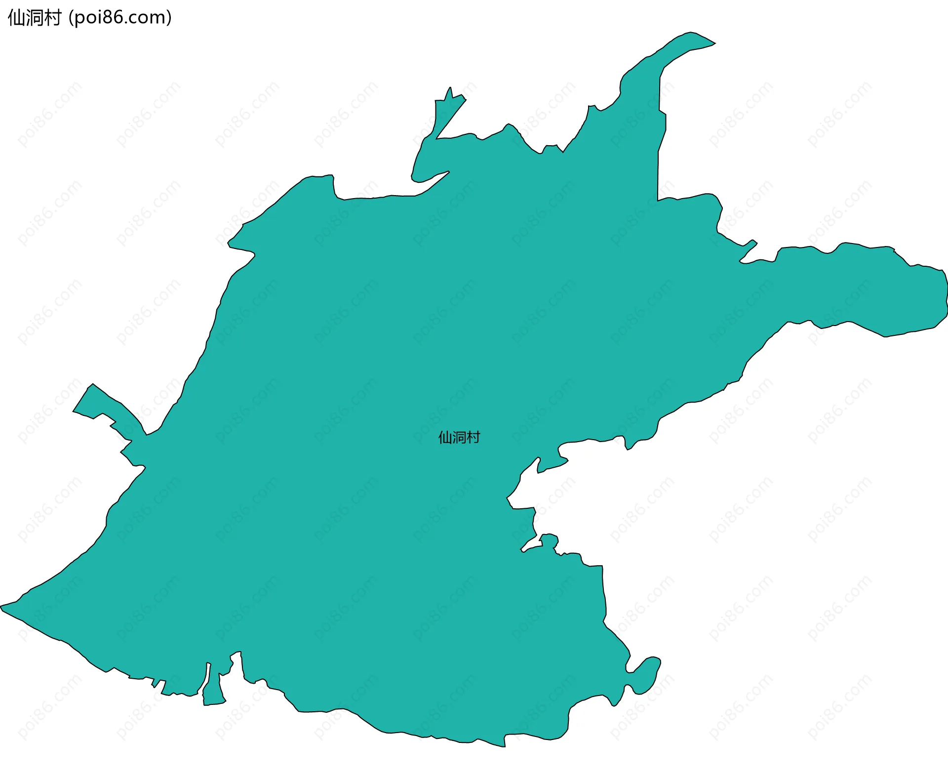 仙洞村边界地图