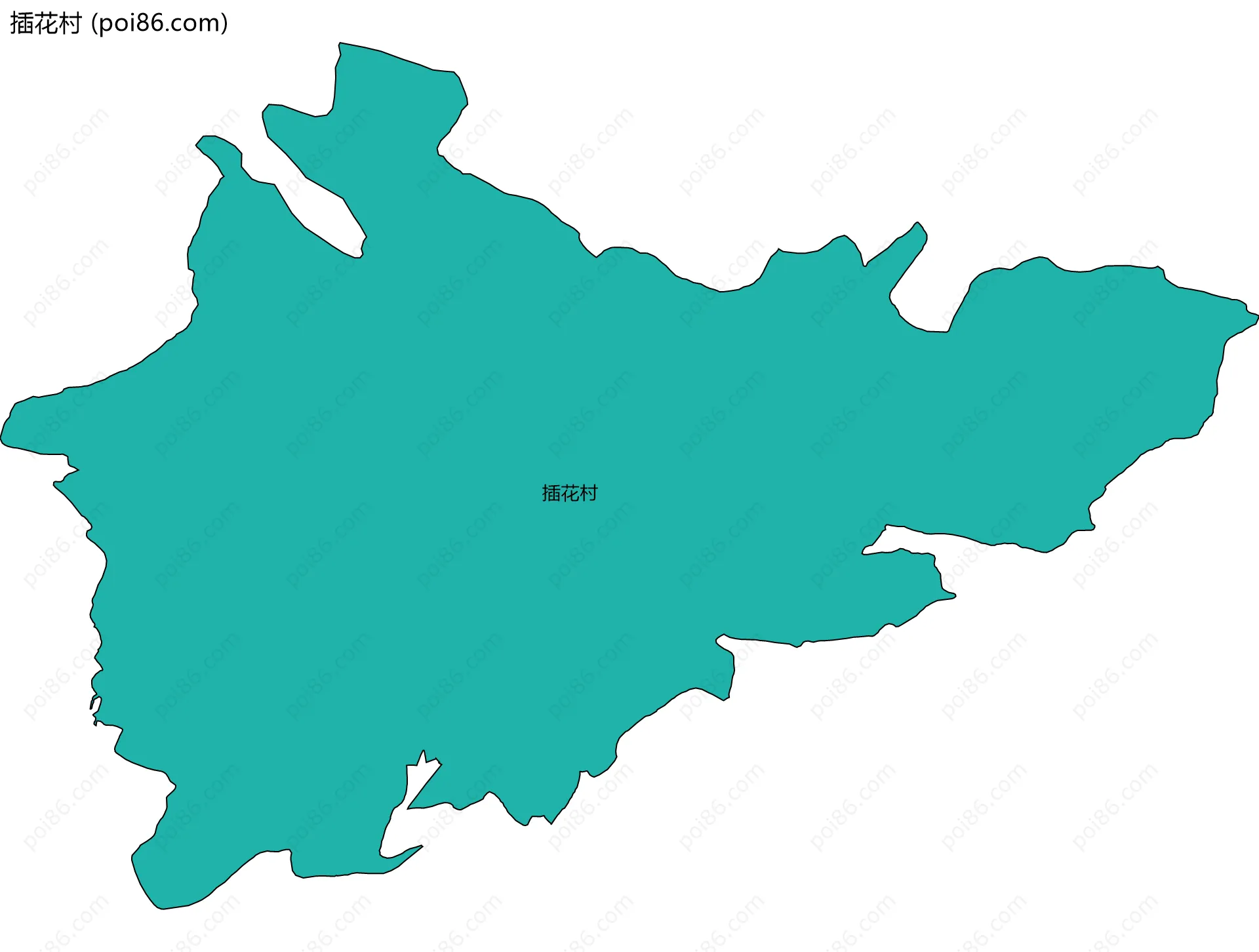 插花村边界地图