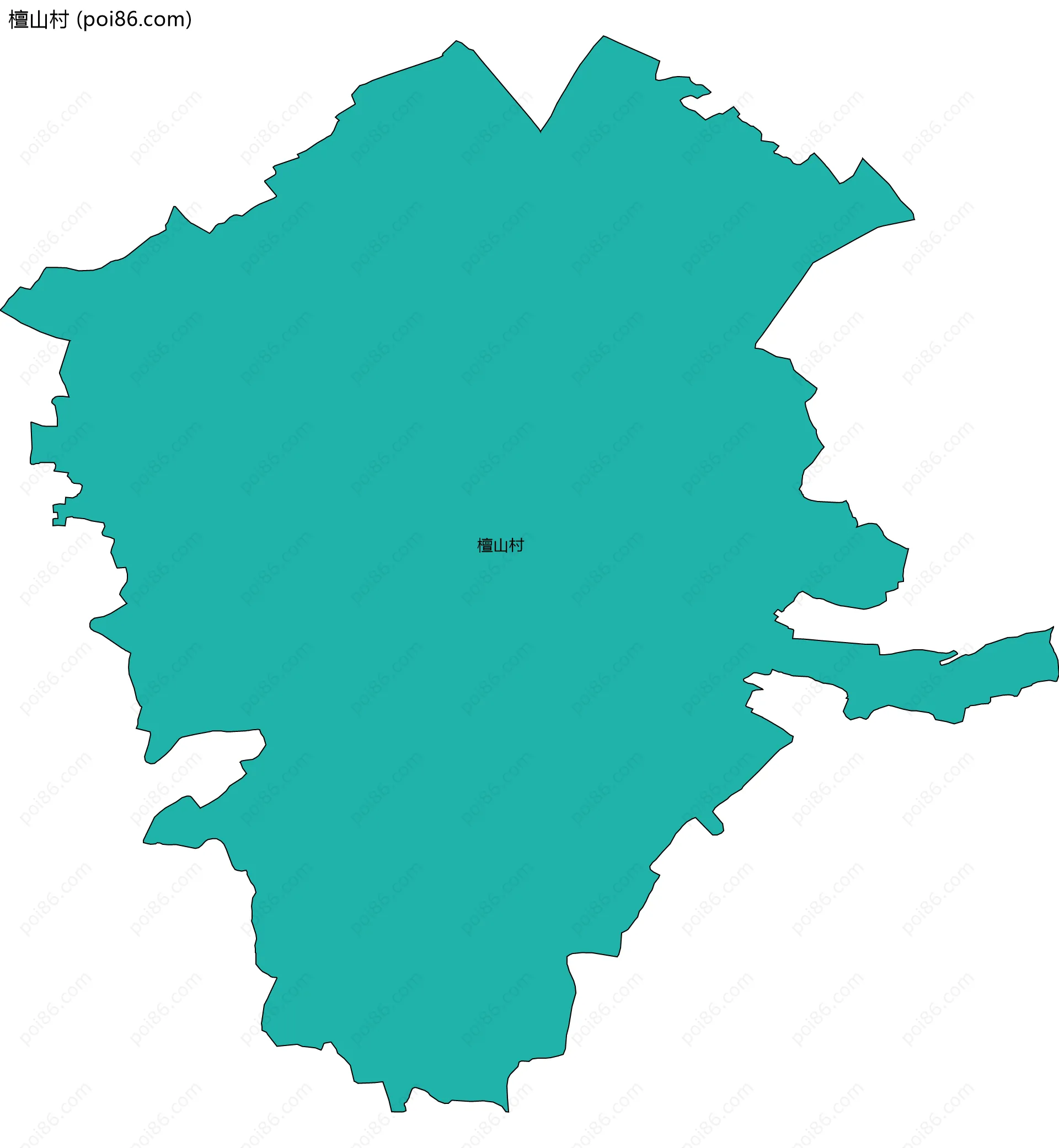 檀山村边界地图