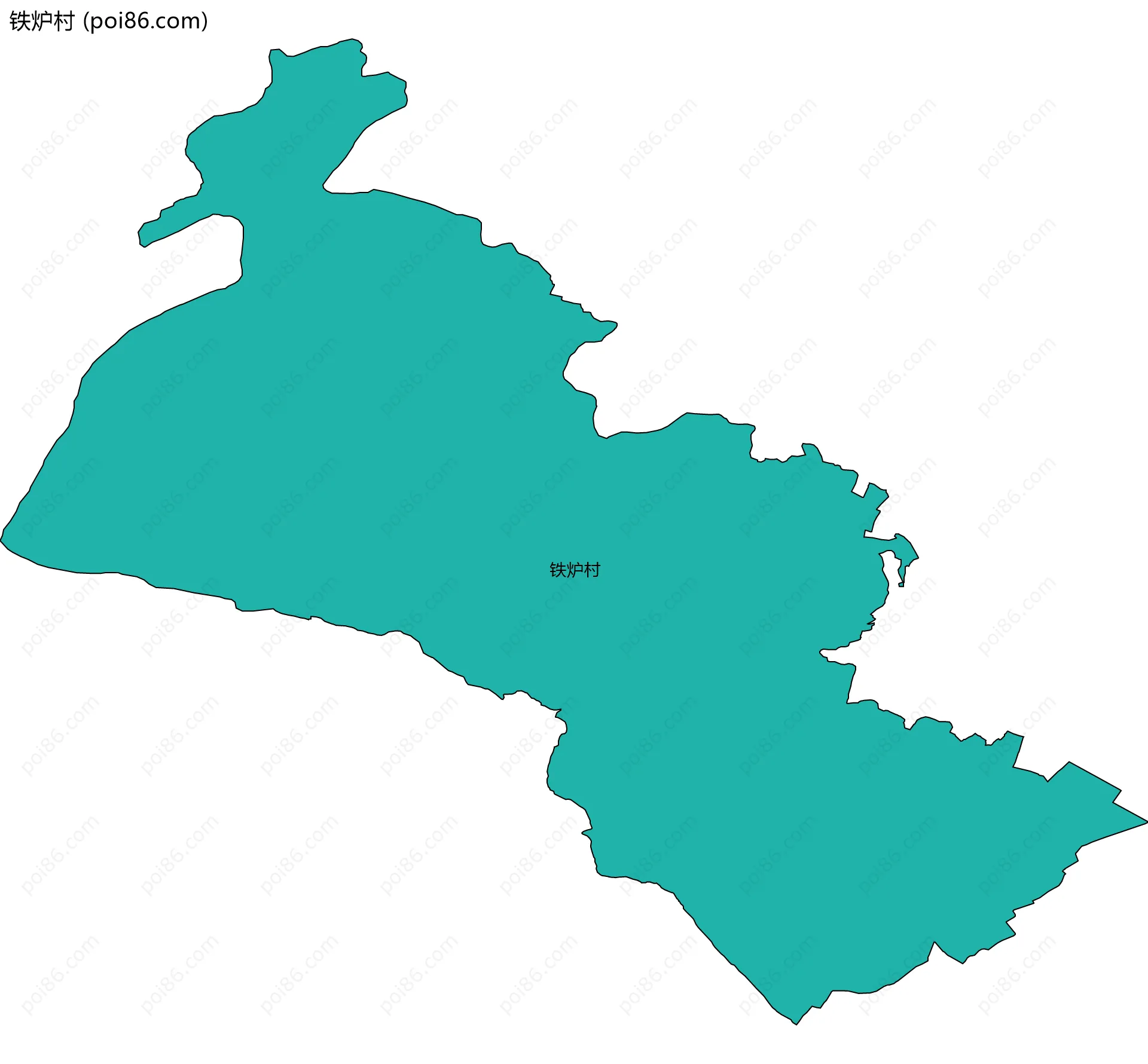 铁炉村边界地图