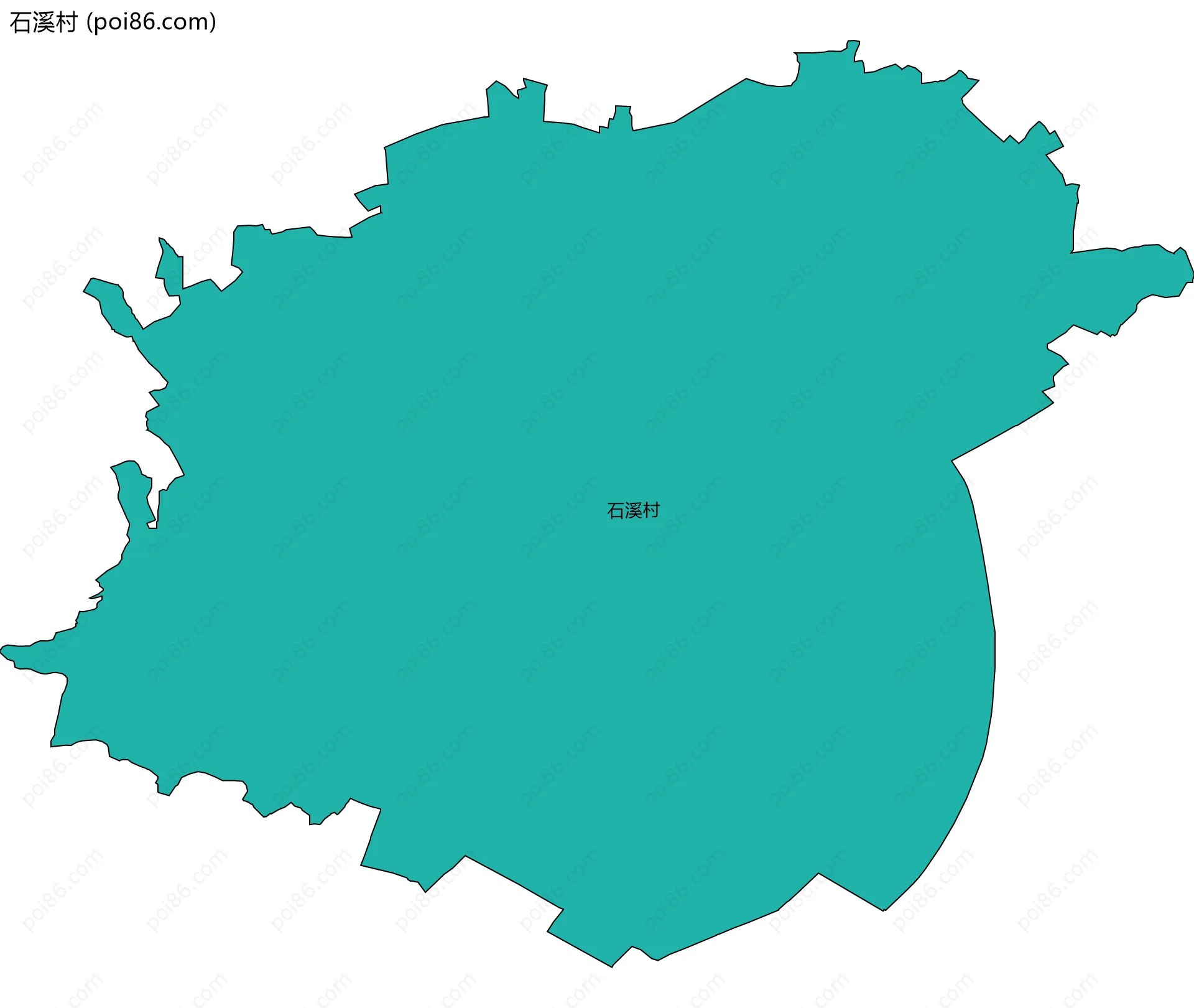 石溪村边界地图