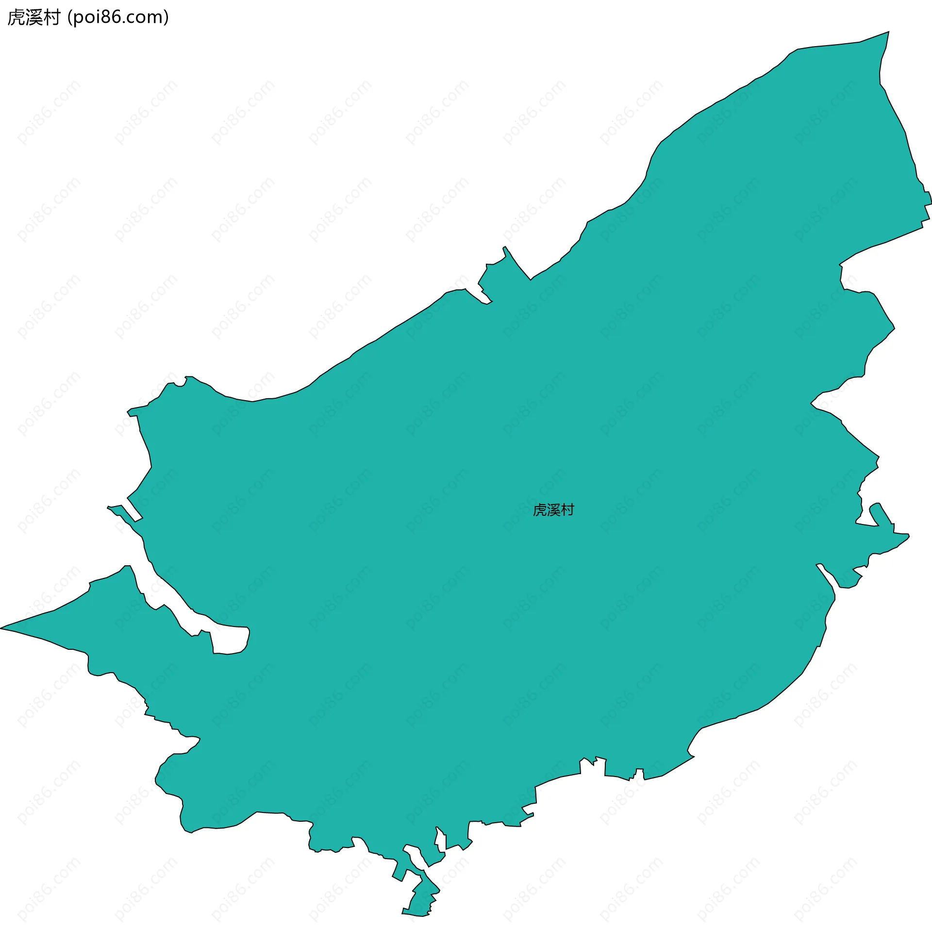 虎溪村边界地图