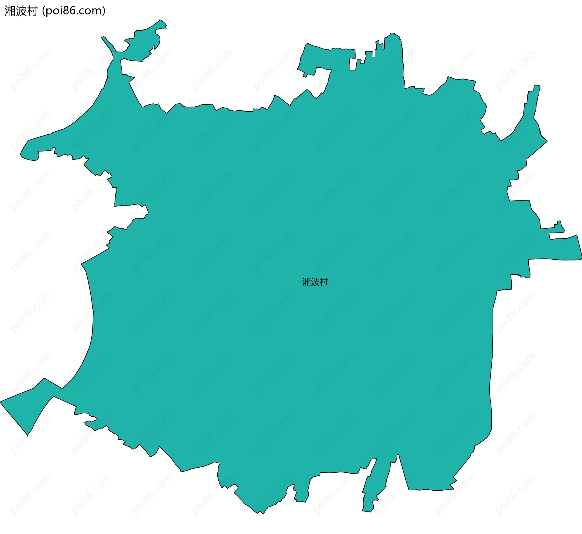 湘波村边界地图