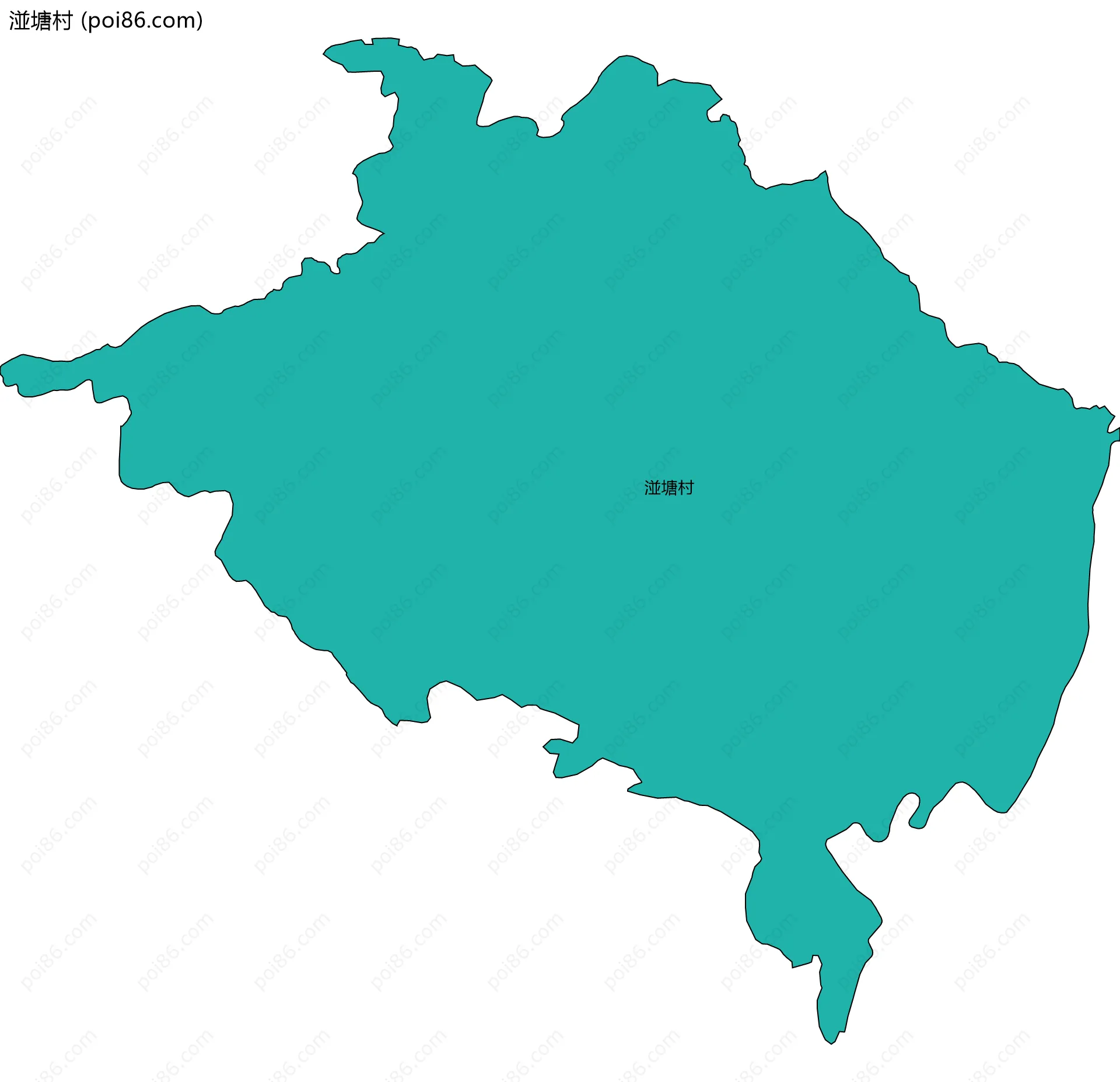 湴塘村边界地图