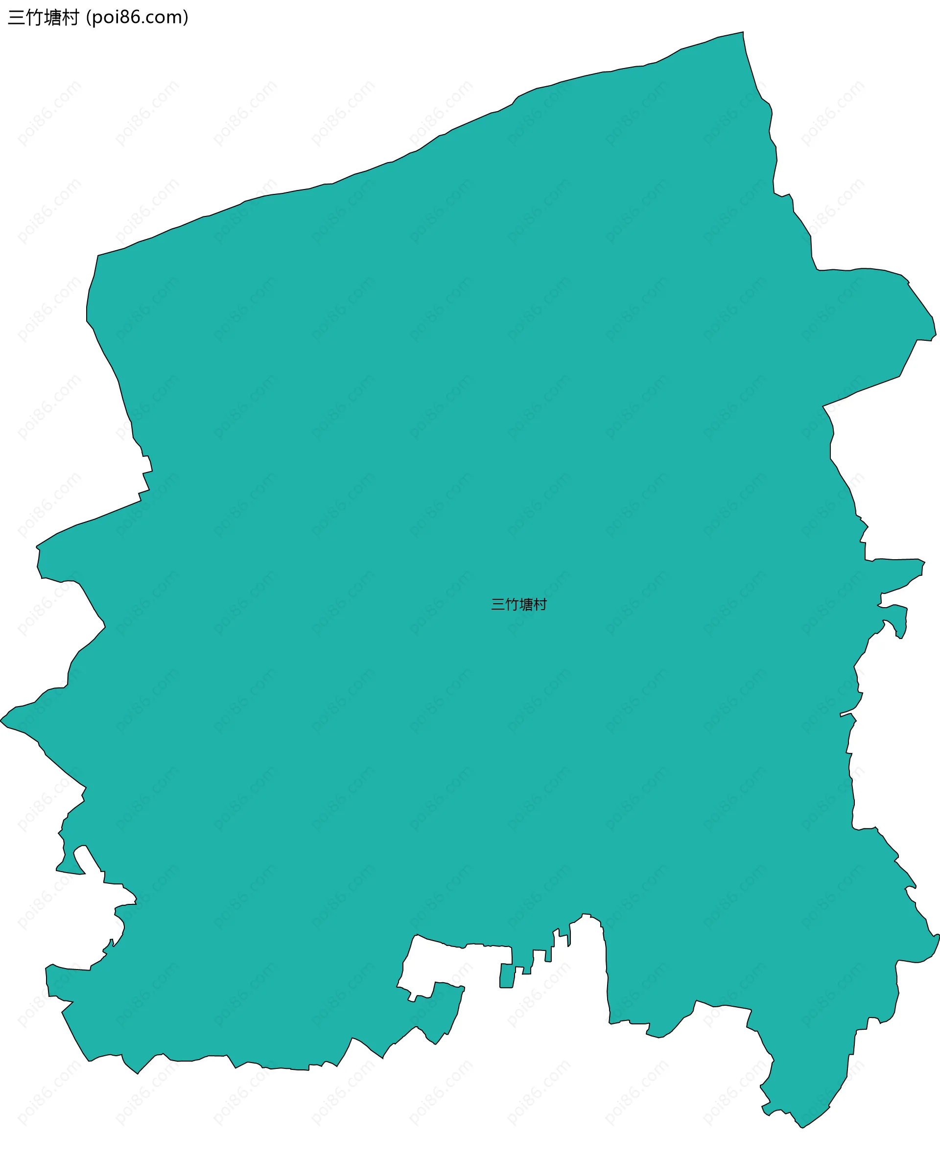 三竹塘村边界地图