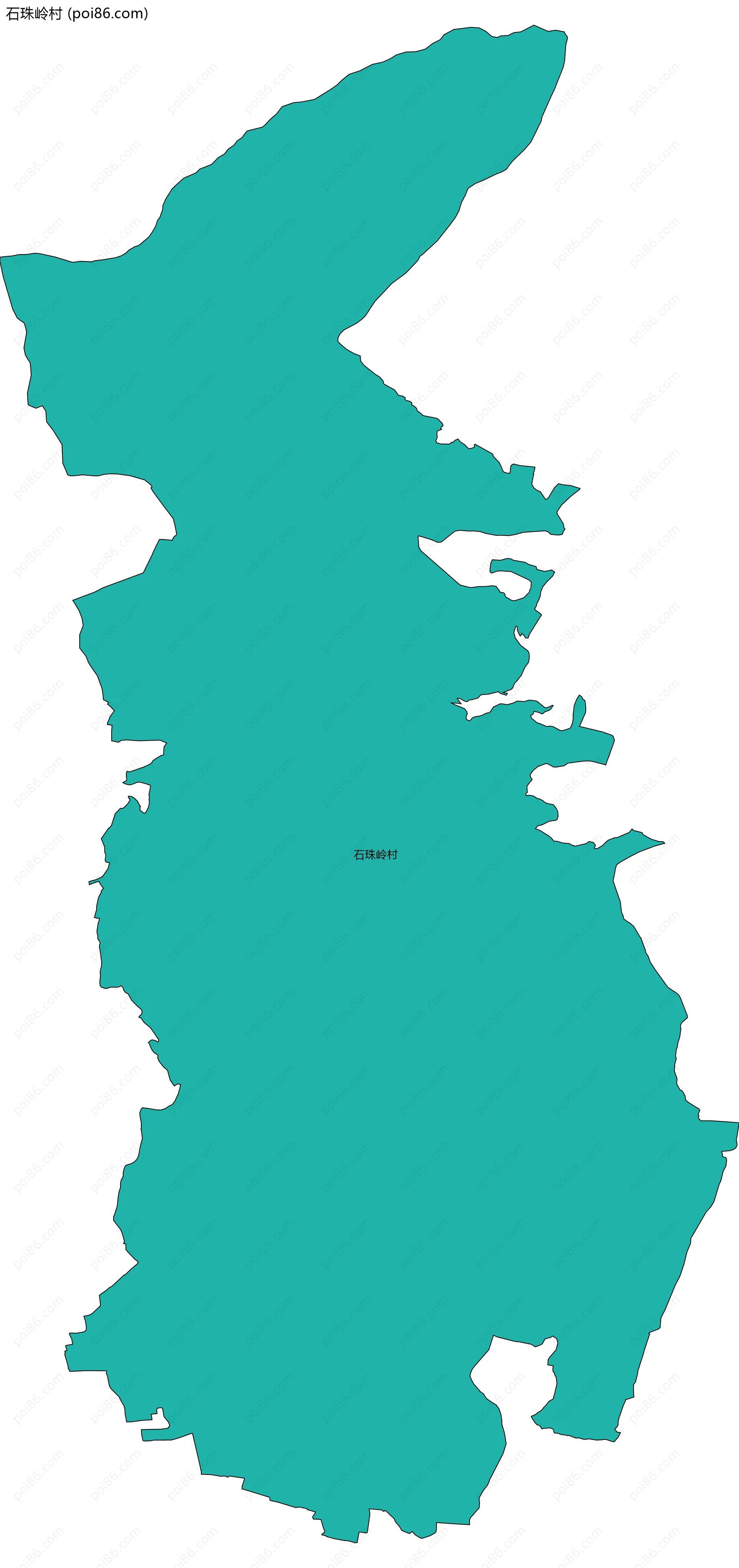 石珠岭村边界地图