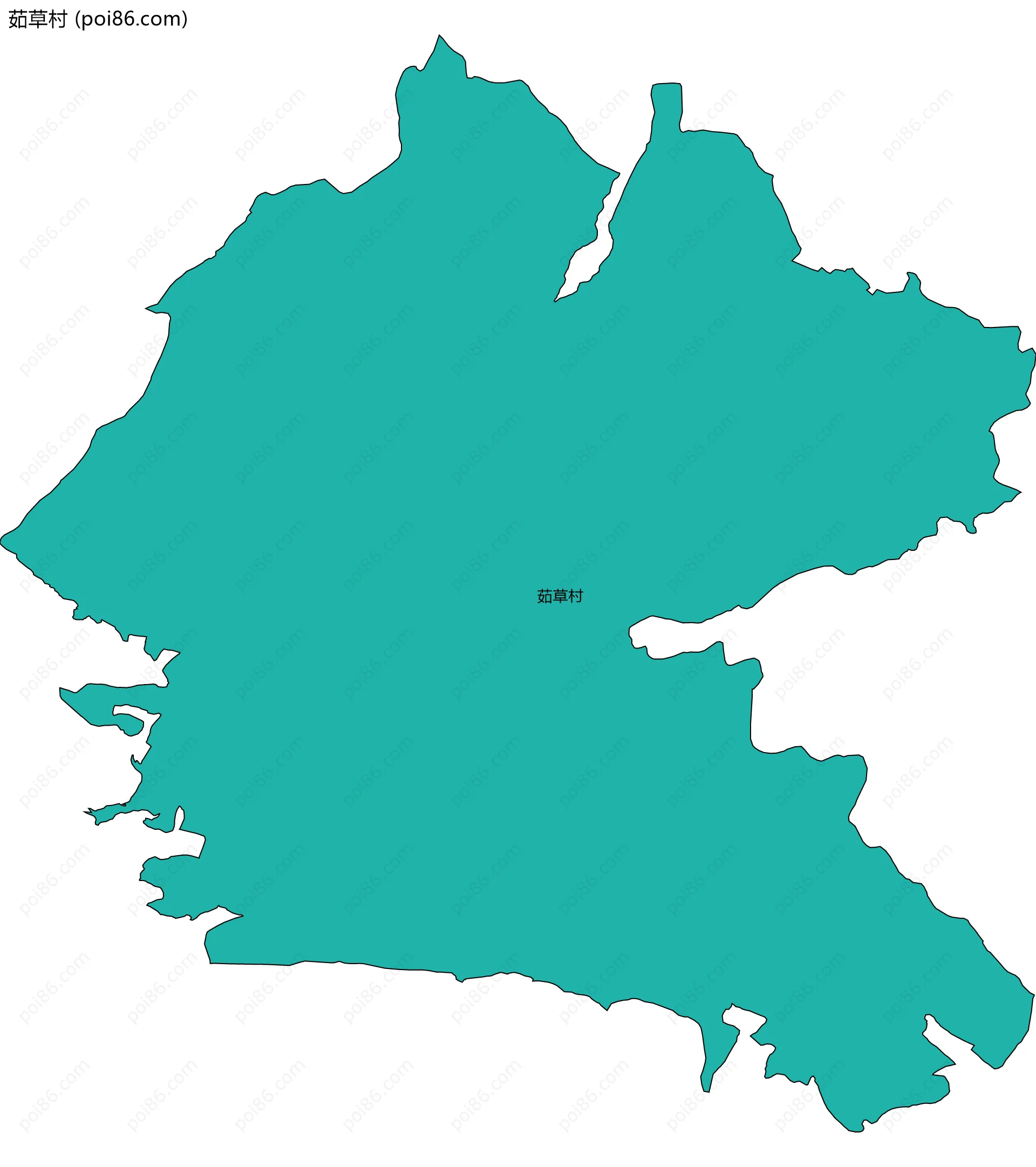 茹草村边界地图
