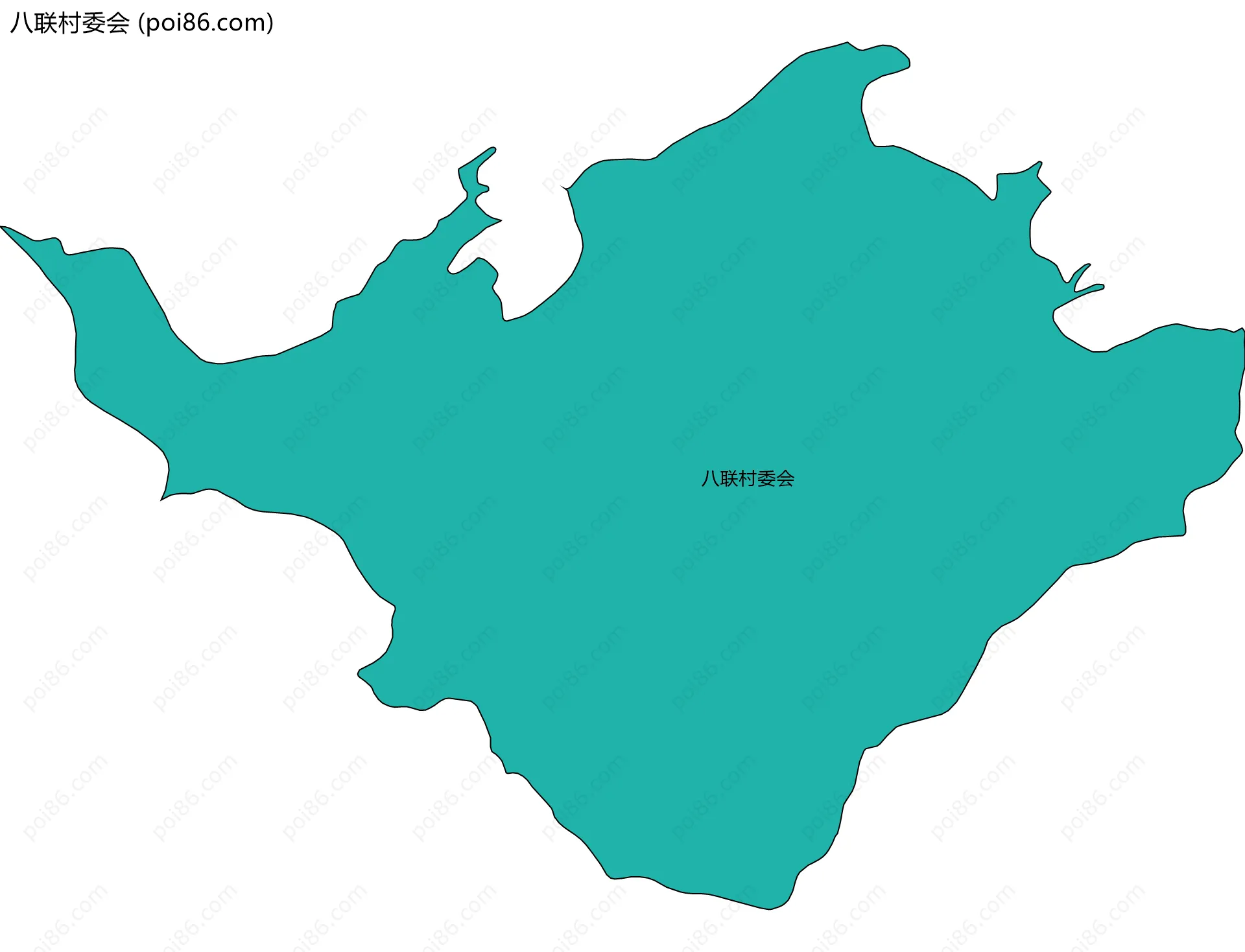 八联村委会边界地图