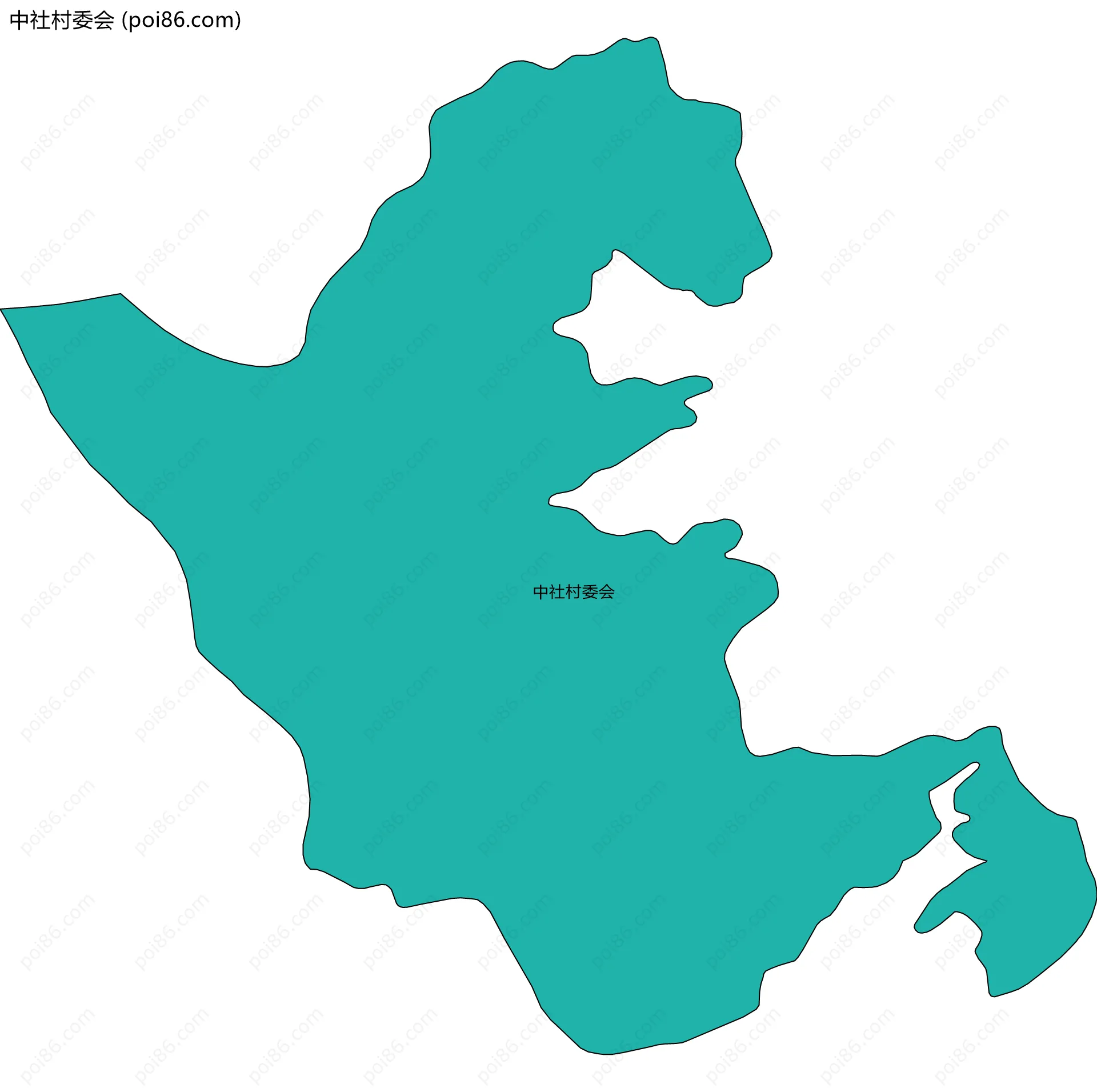 中社村委会边界地图