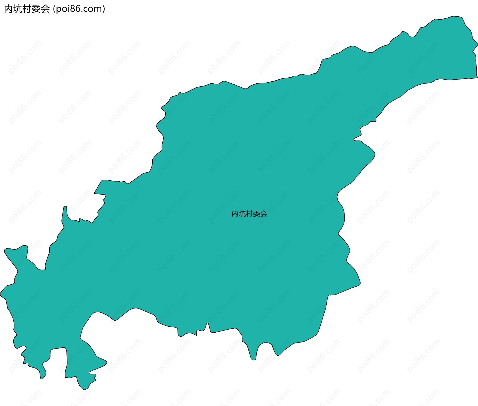 内坑村委会边界地图