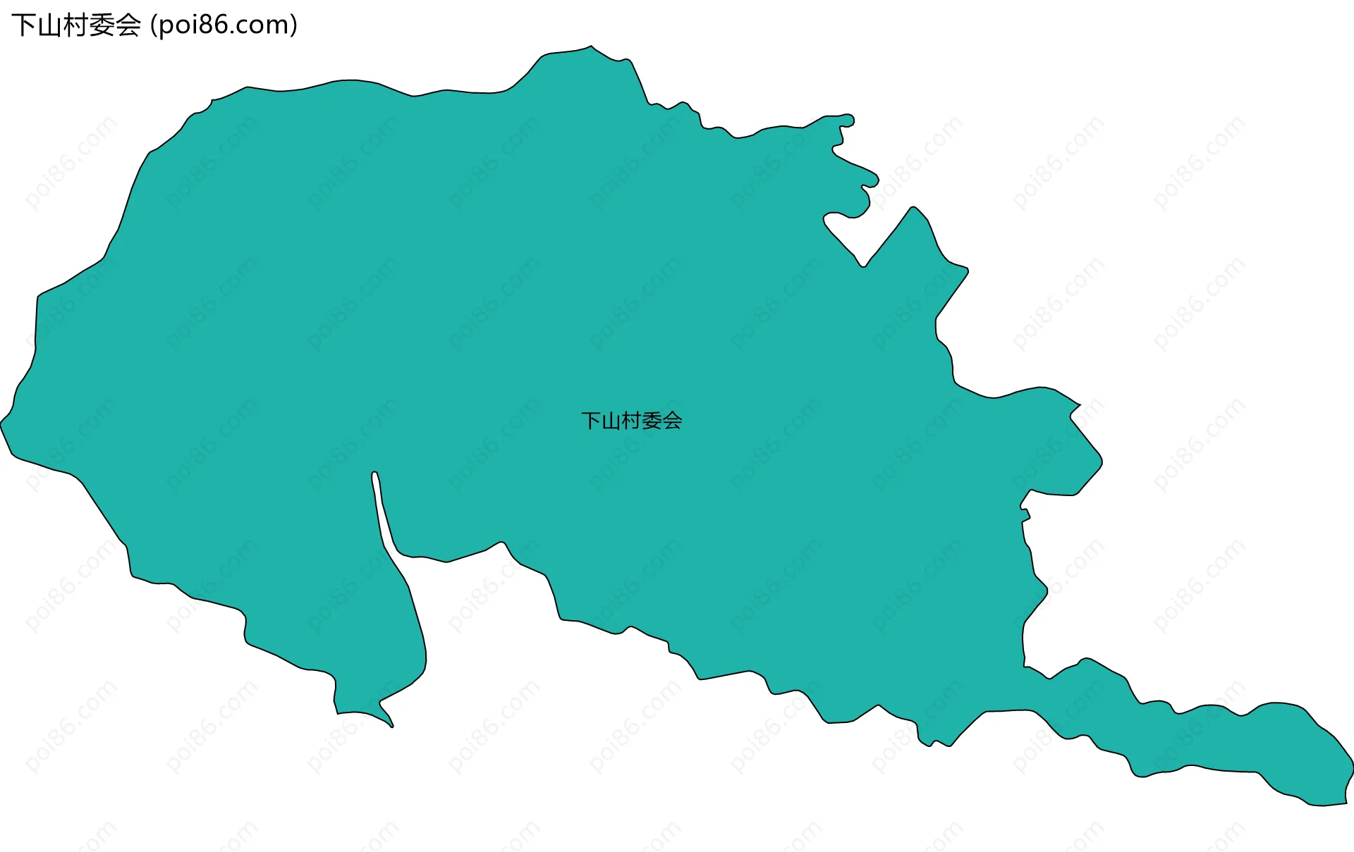 下山村委会边界地图