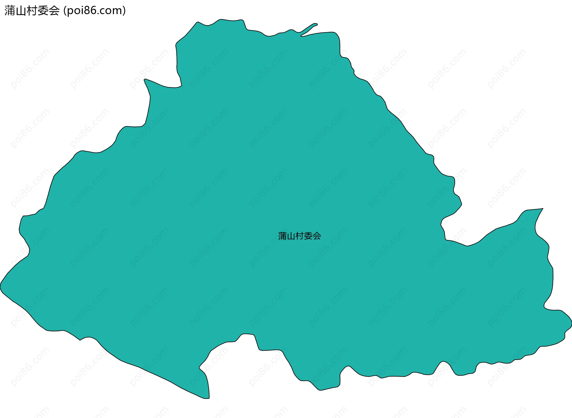 蒲山村委会边界地图