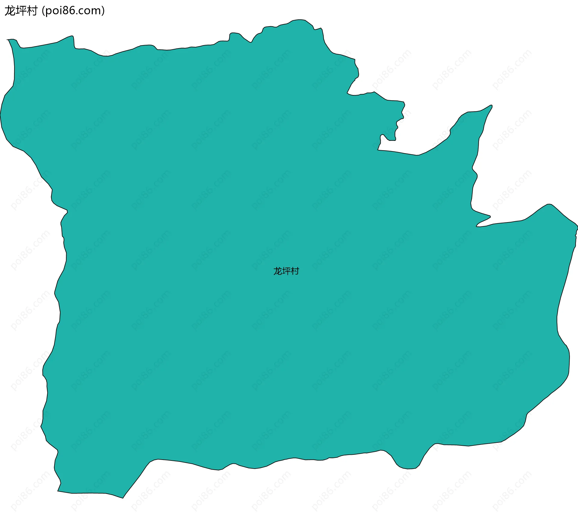 龙坪村边界地图