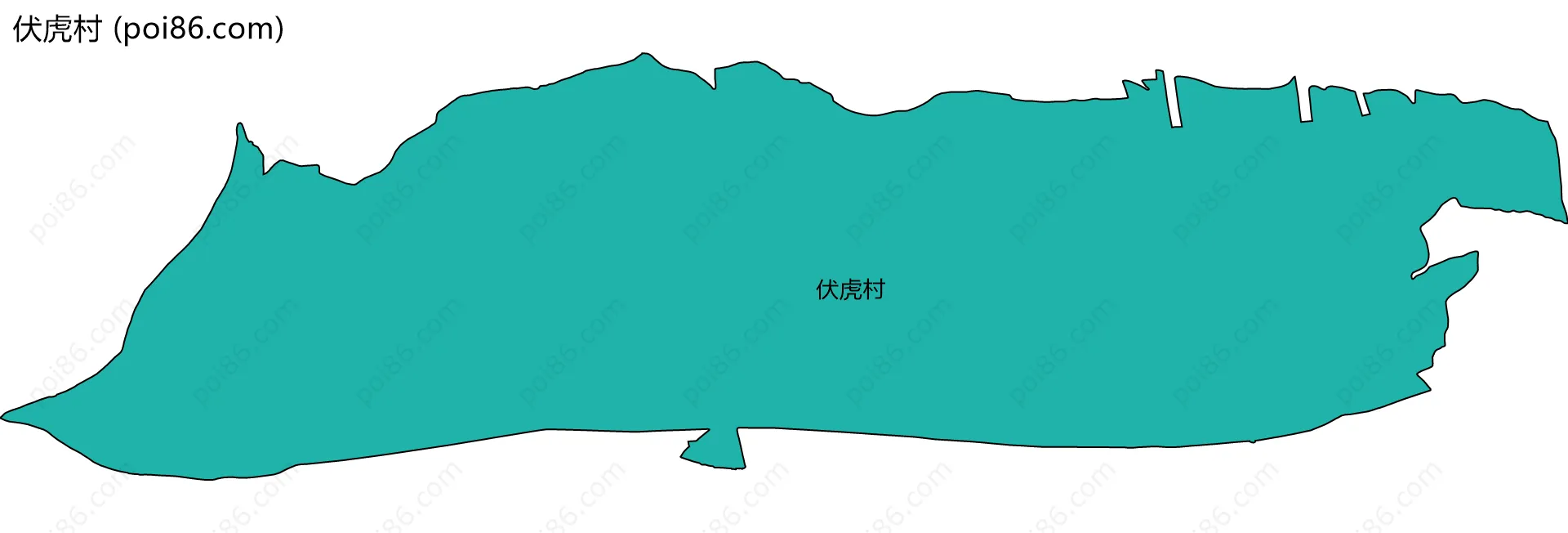 伏虎村边界地图