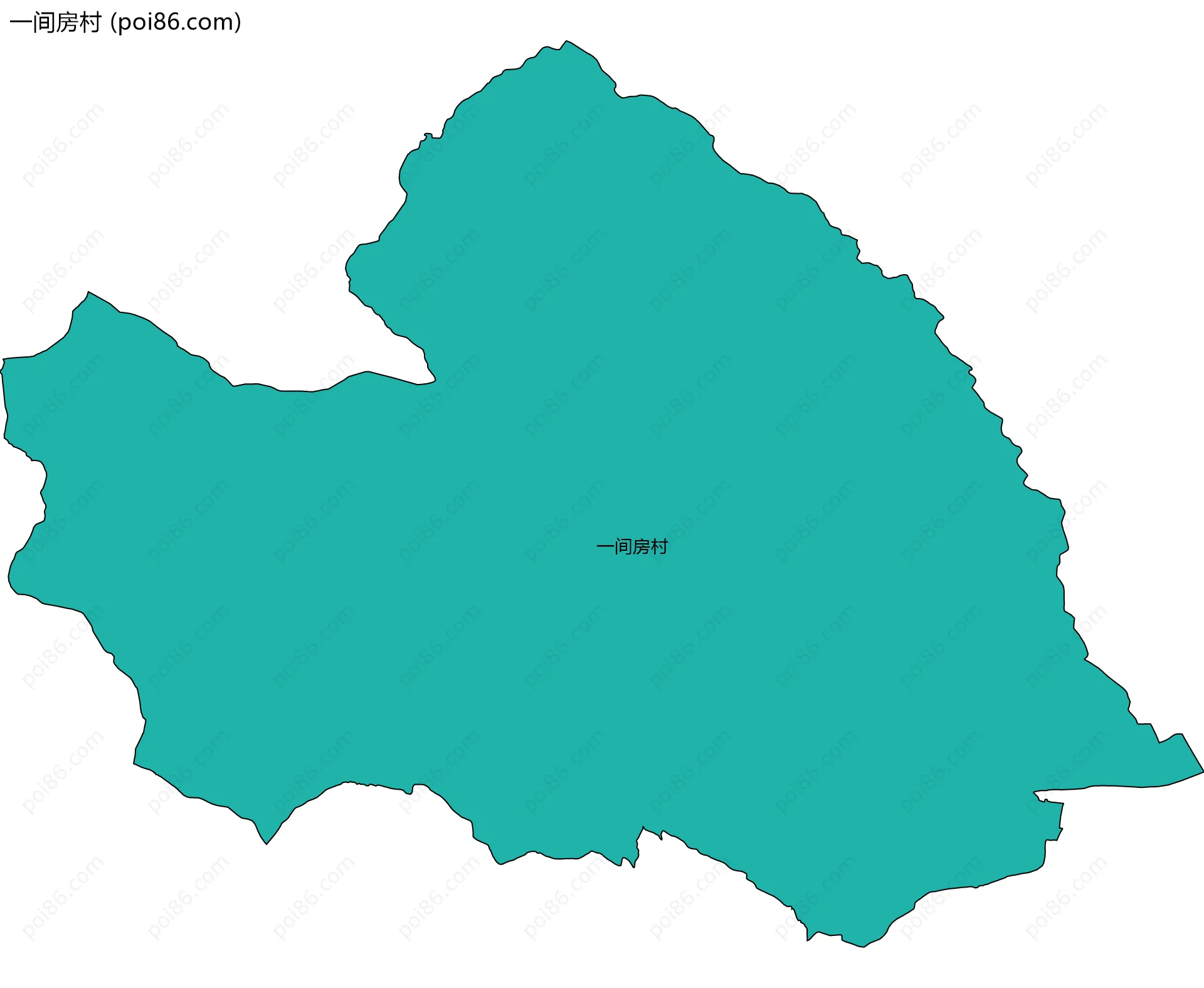一间房村边界地图