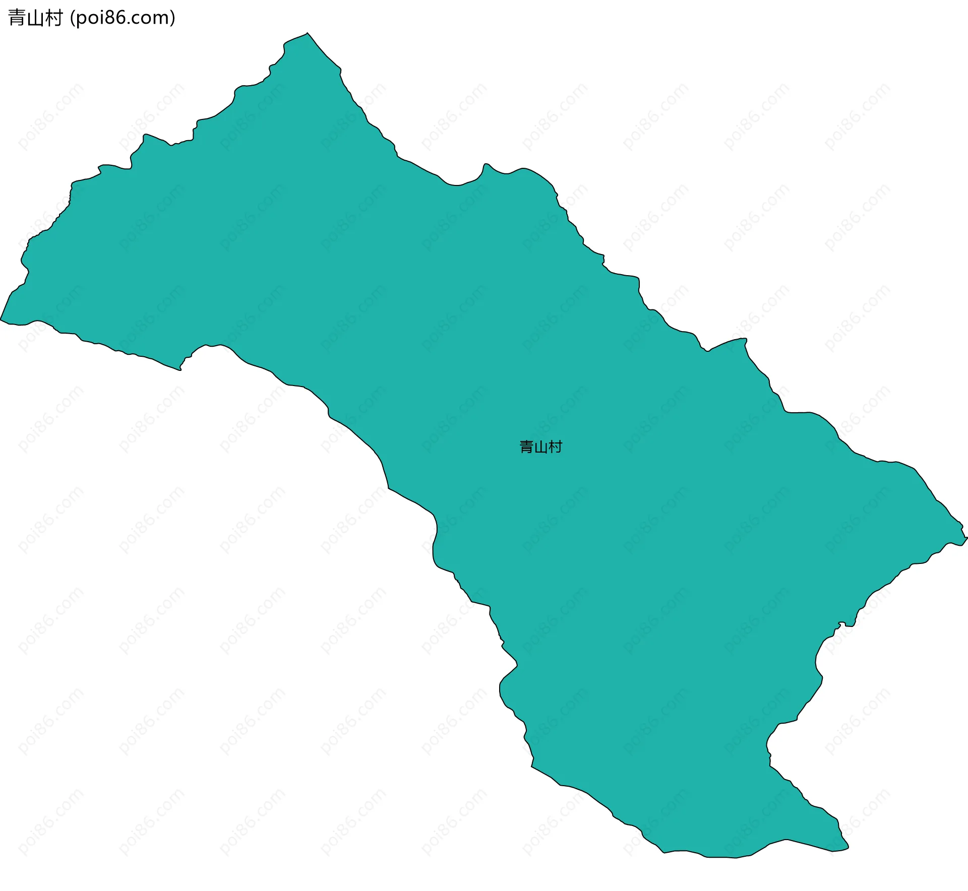 青山村边界地图