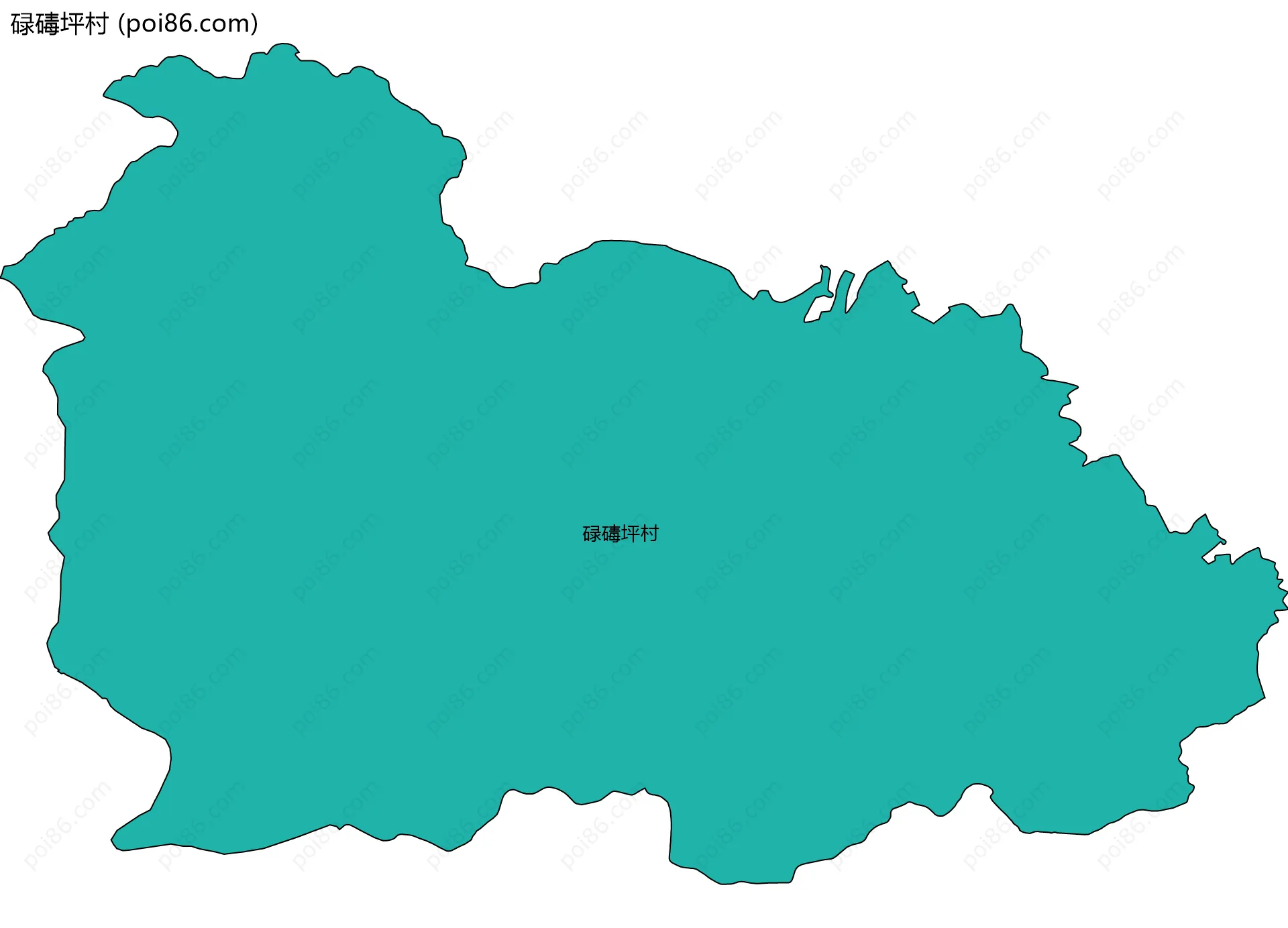 碌碡坪村边界地图