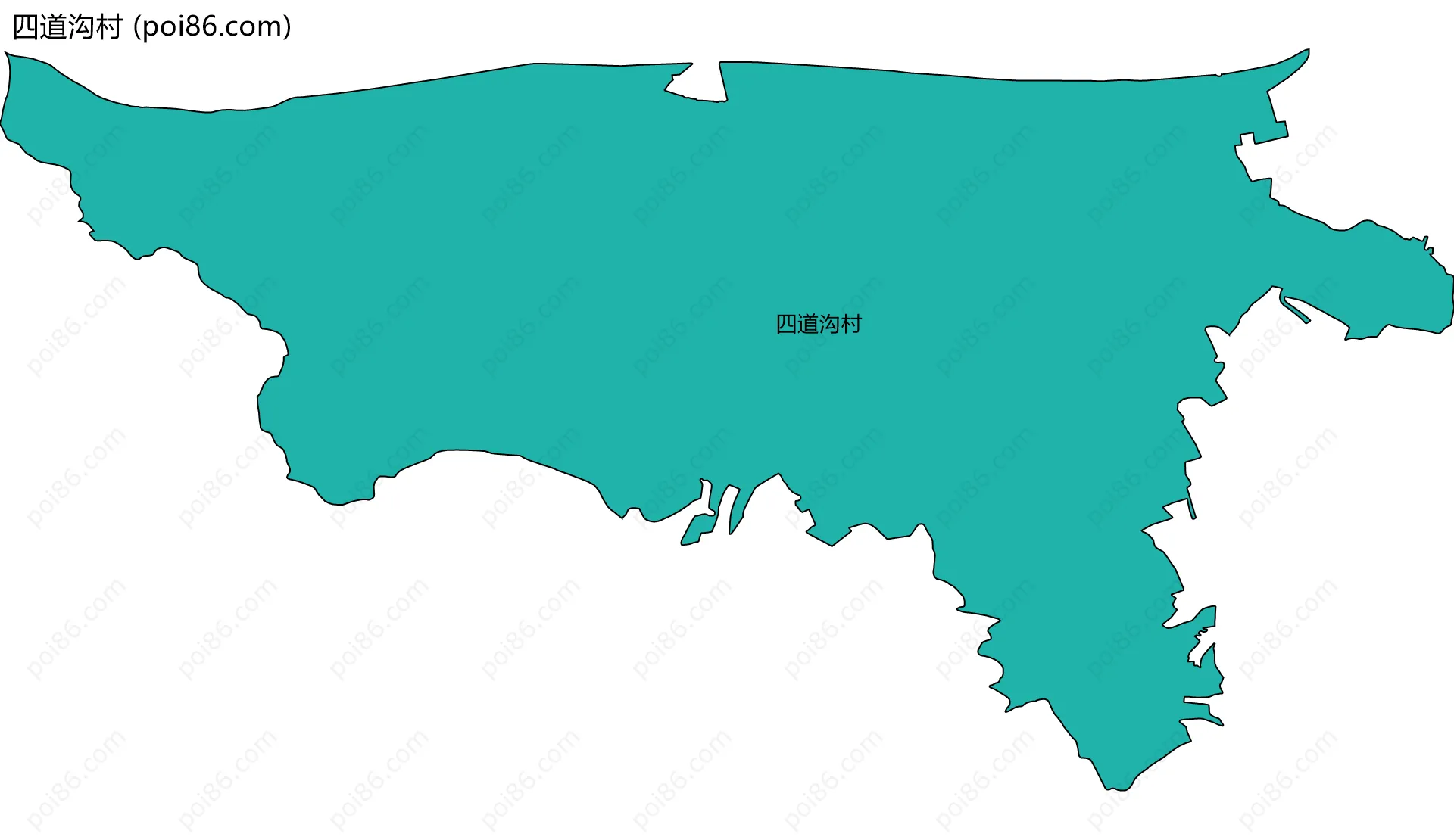 四道沟村边界地图