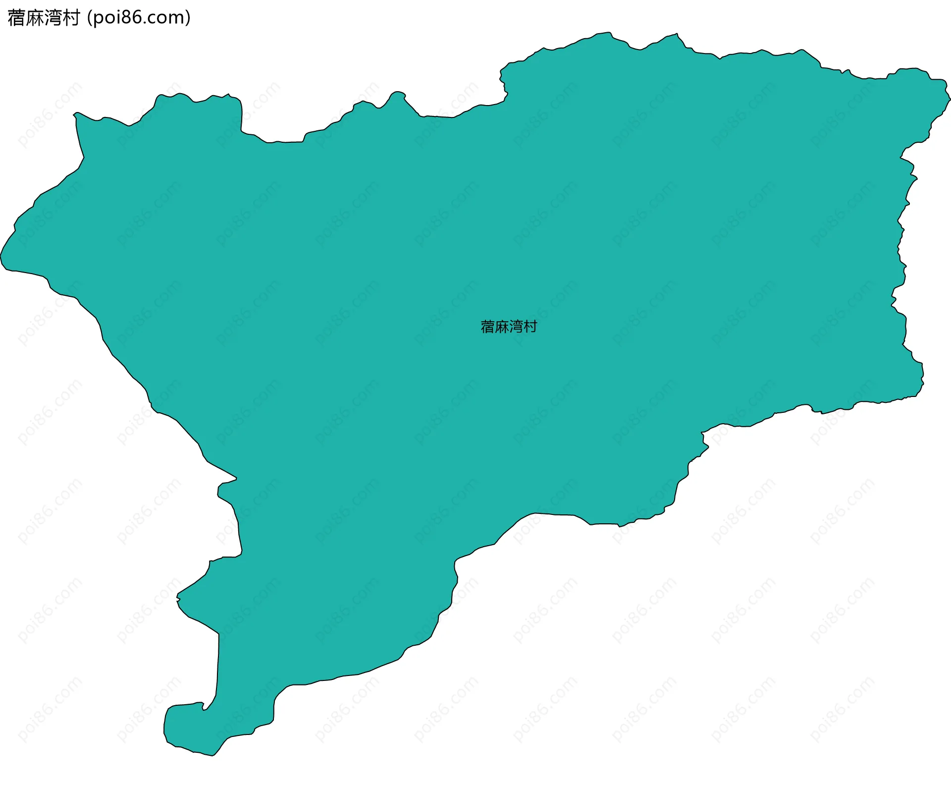 蓿麻湾村边界地图