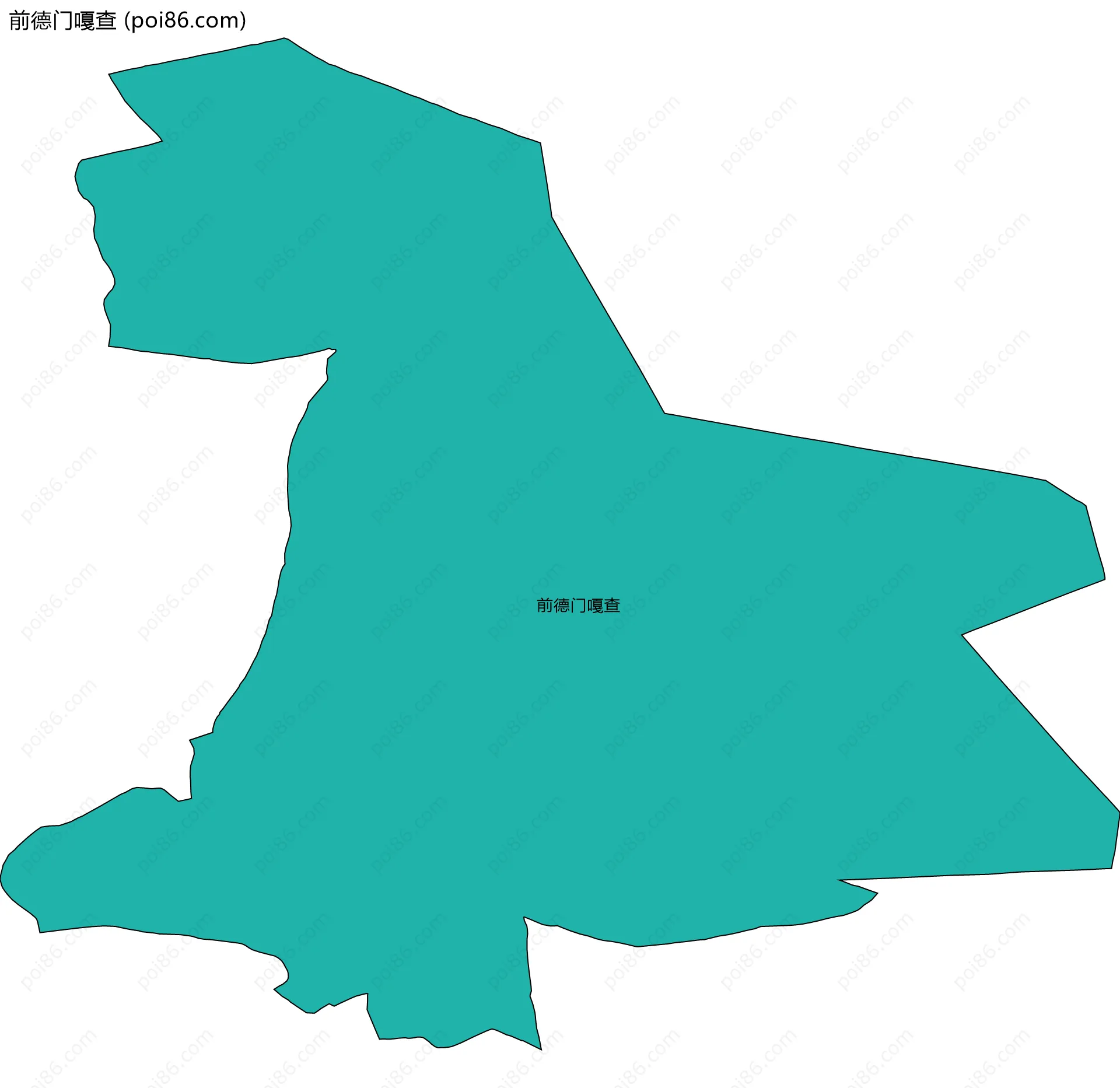 前德门嘎查边界地图