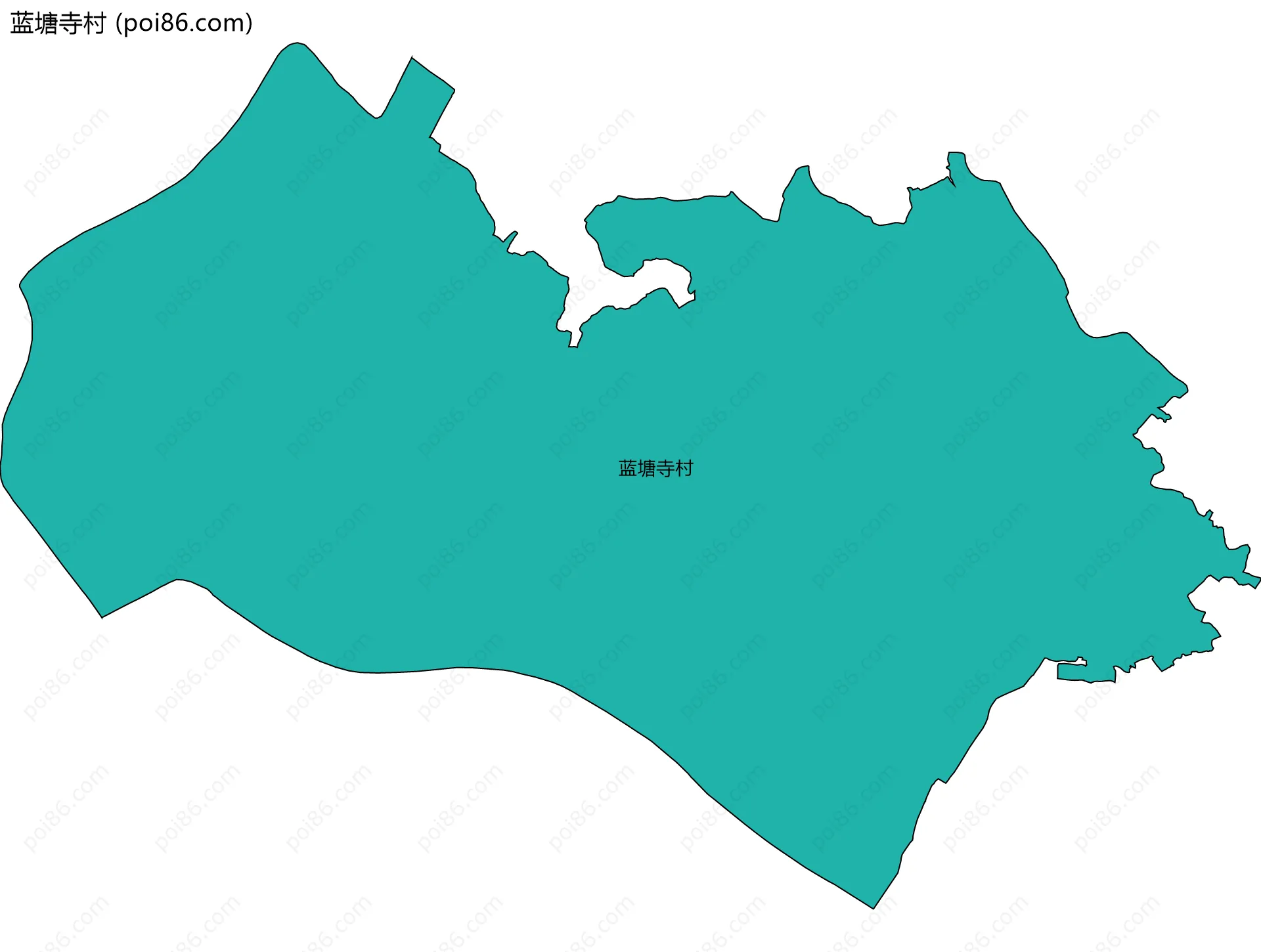 蓝塘寺村边界地图