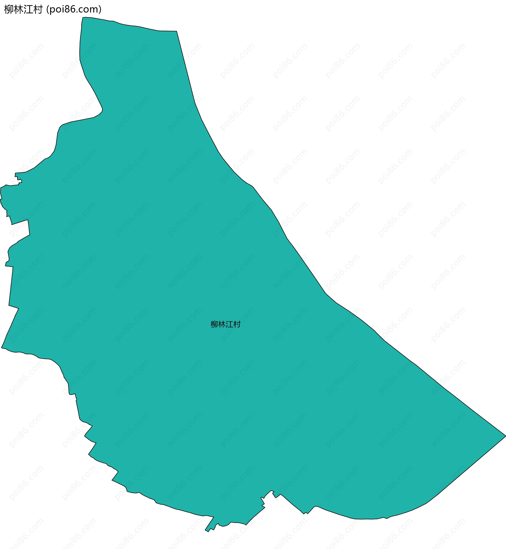柳林江村边界地图