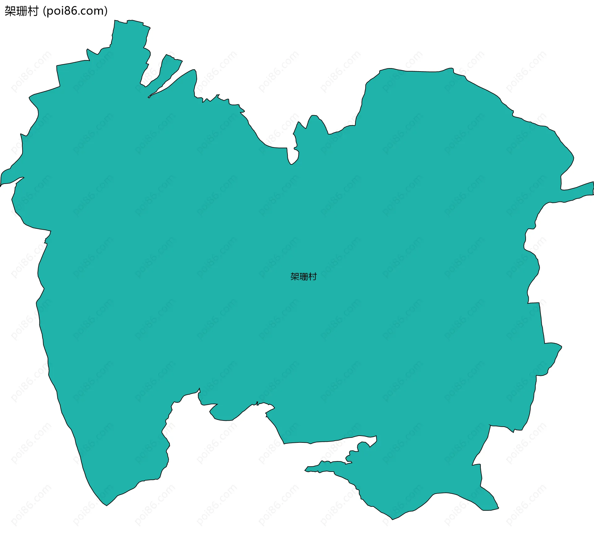 架珊村边界地图