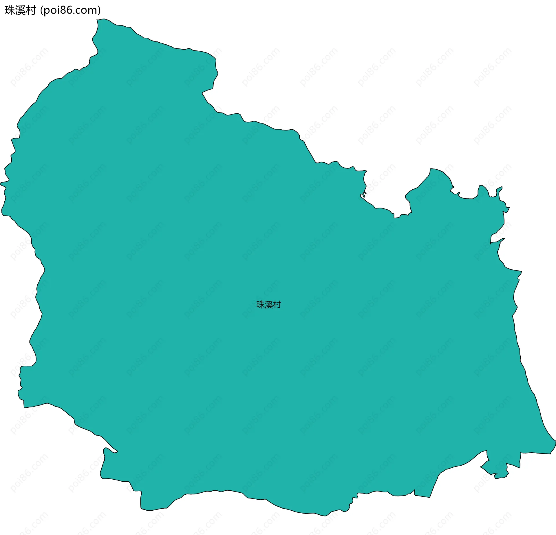 珠溪村边界地图