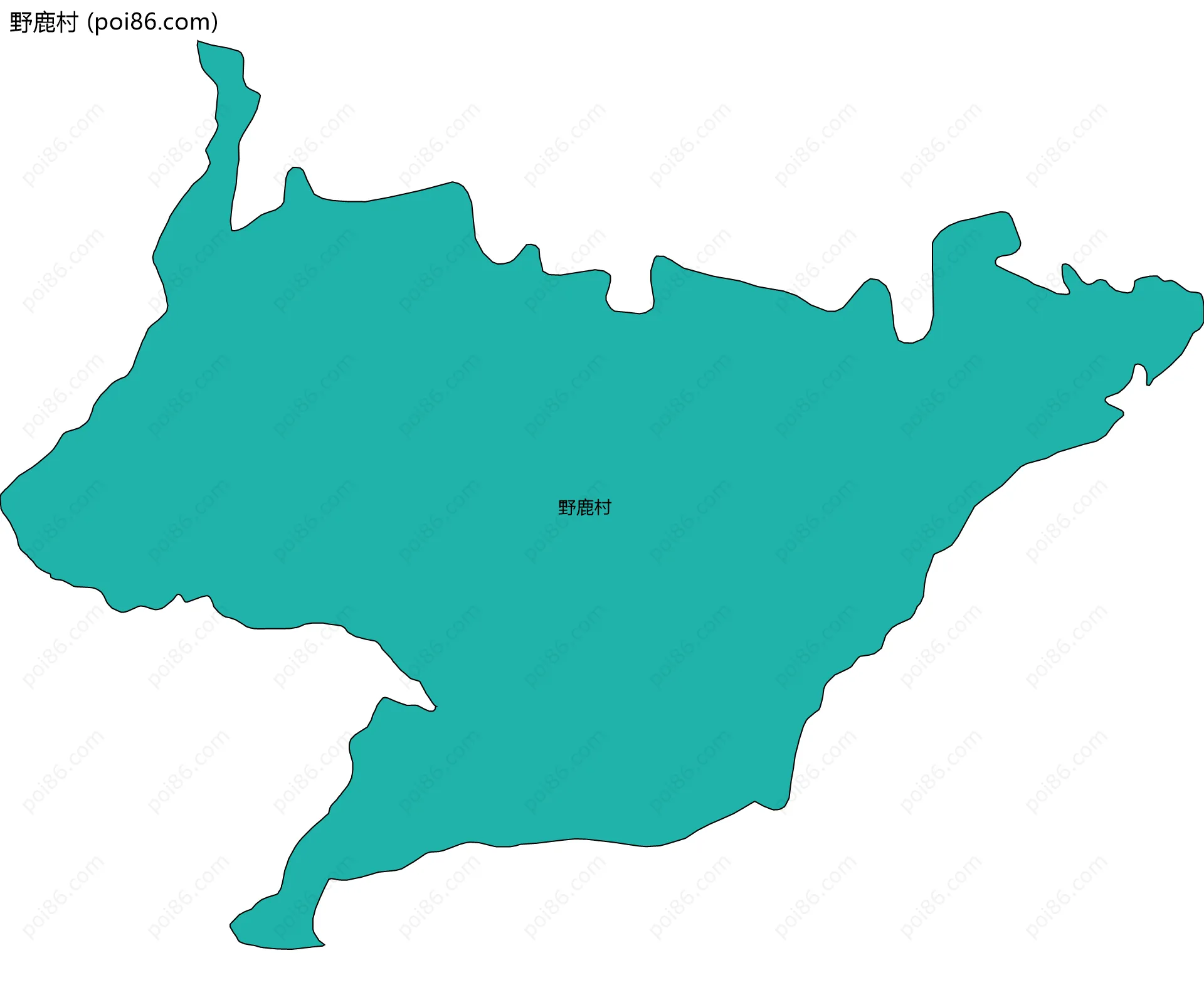 野鹿村边界地图