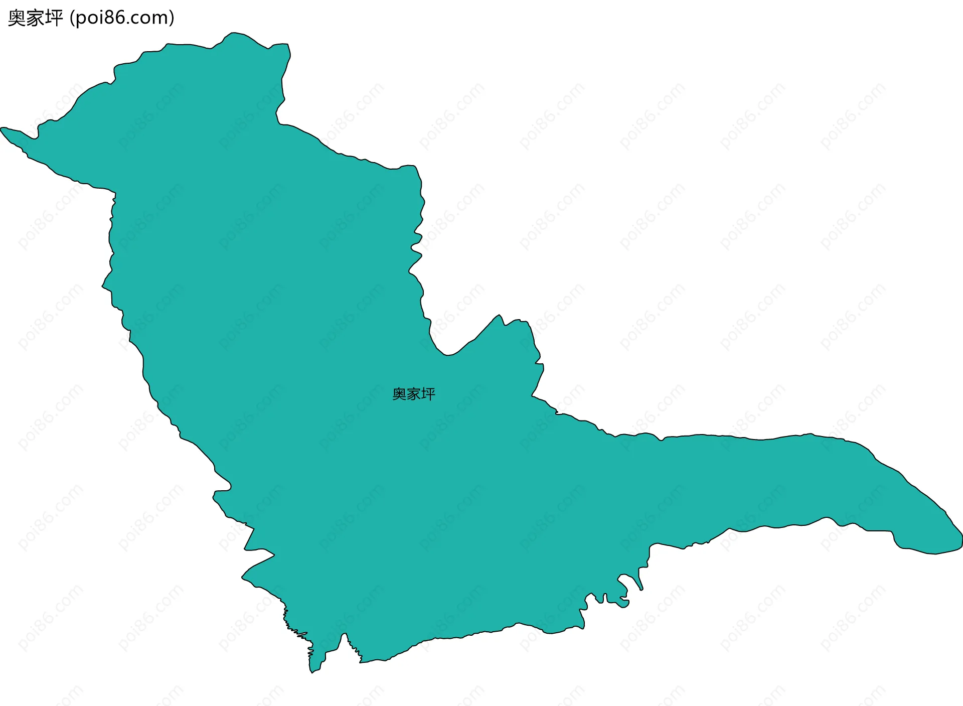 奥家坪边界地图