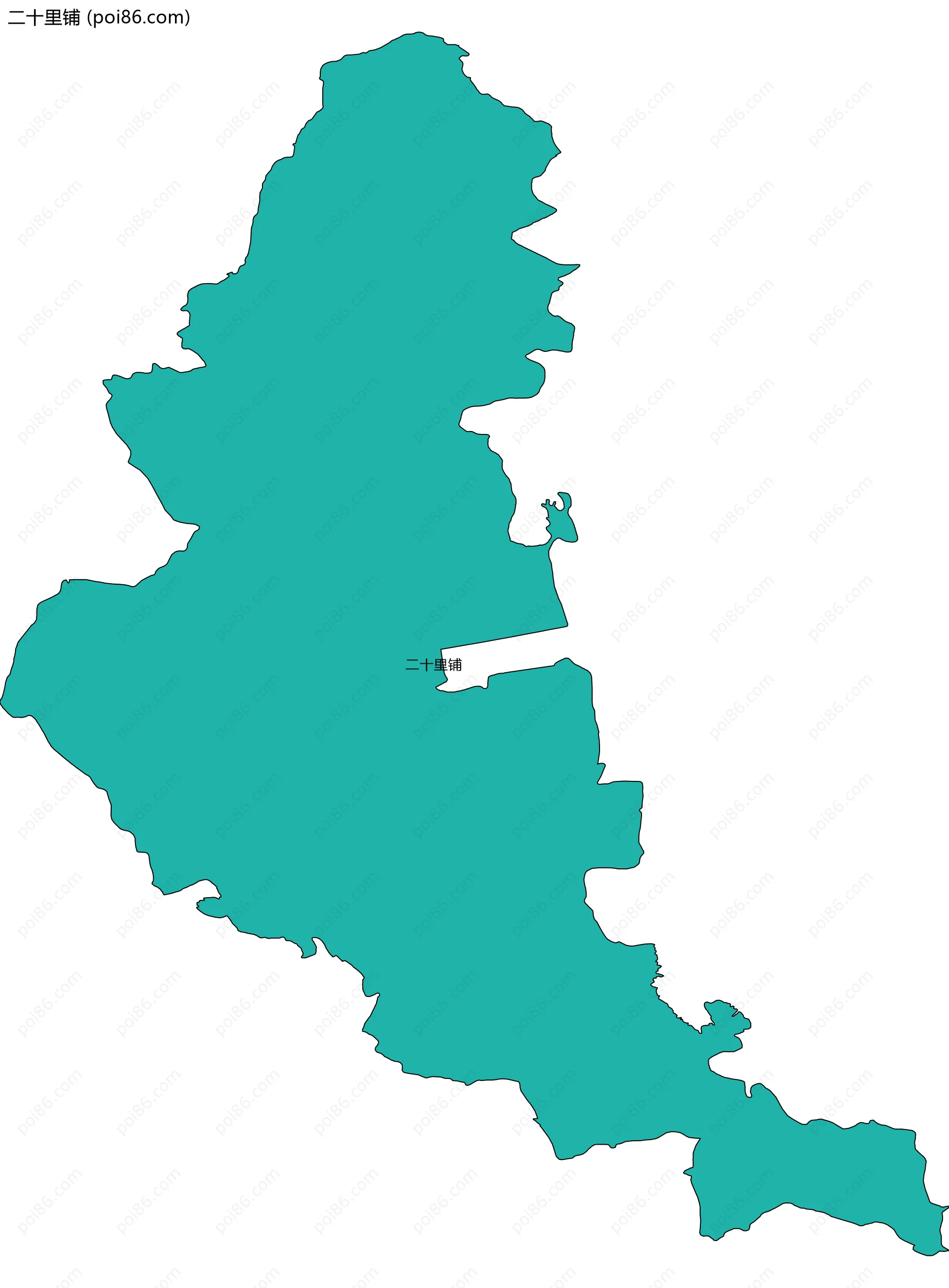 二十里铺边界地图